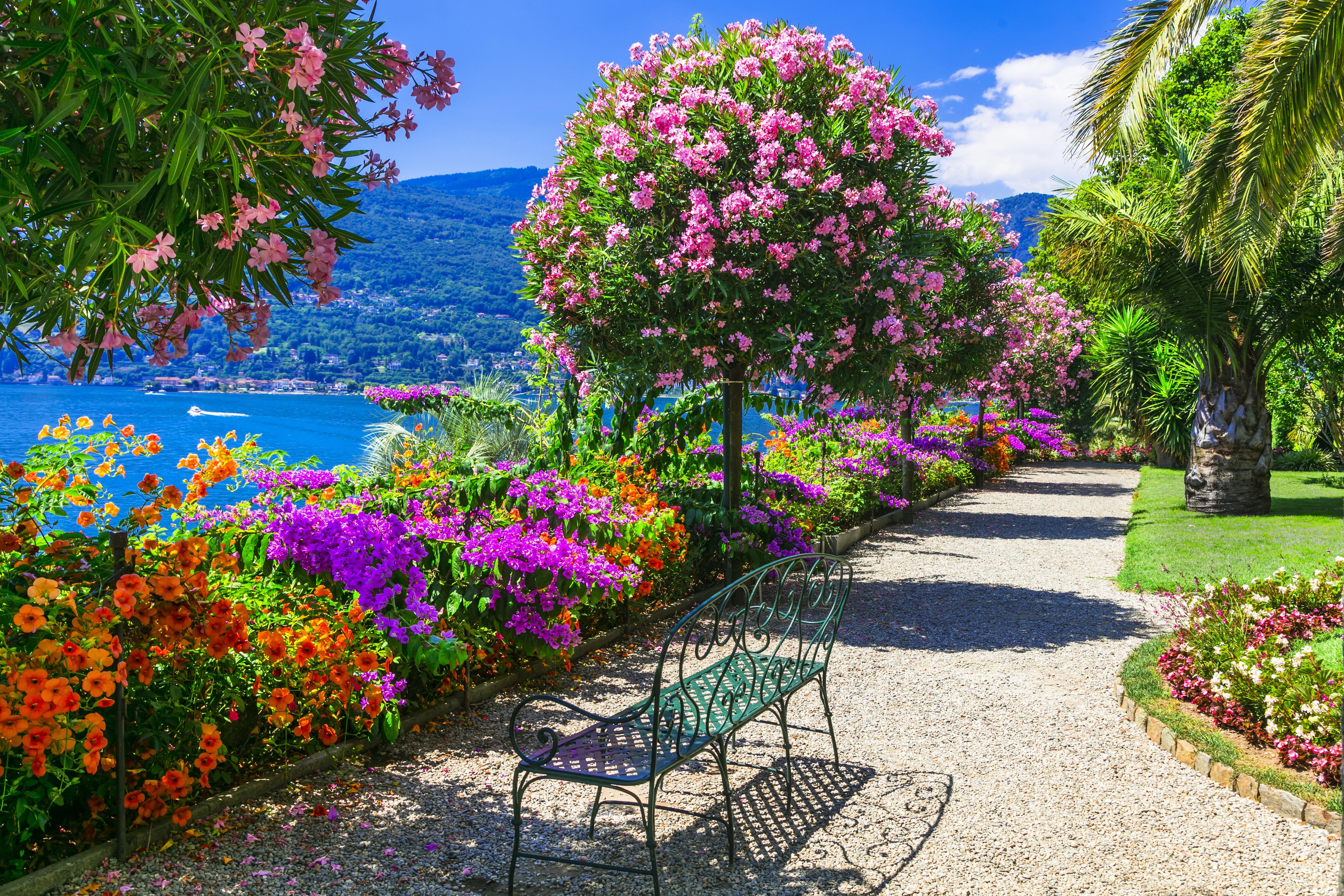 Duschrückwand-Wunderschöner Garten in Lago Maggiore