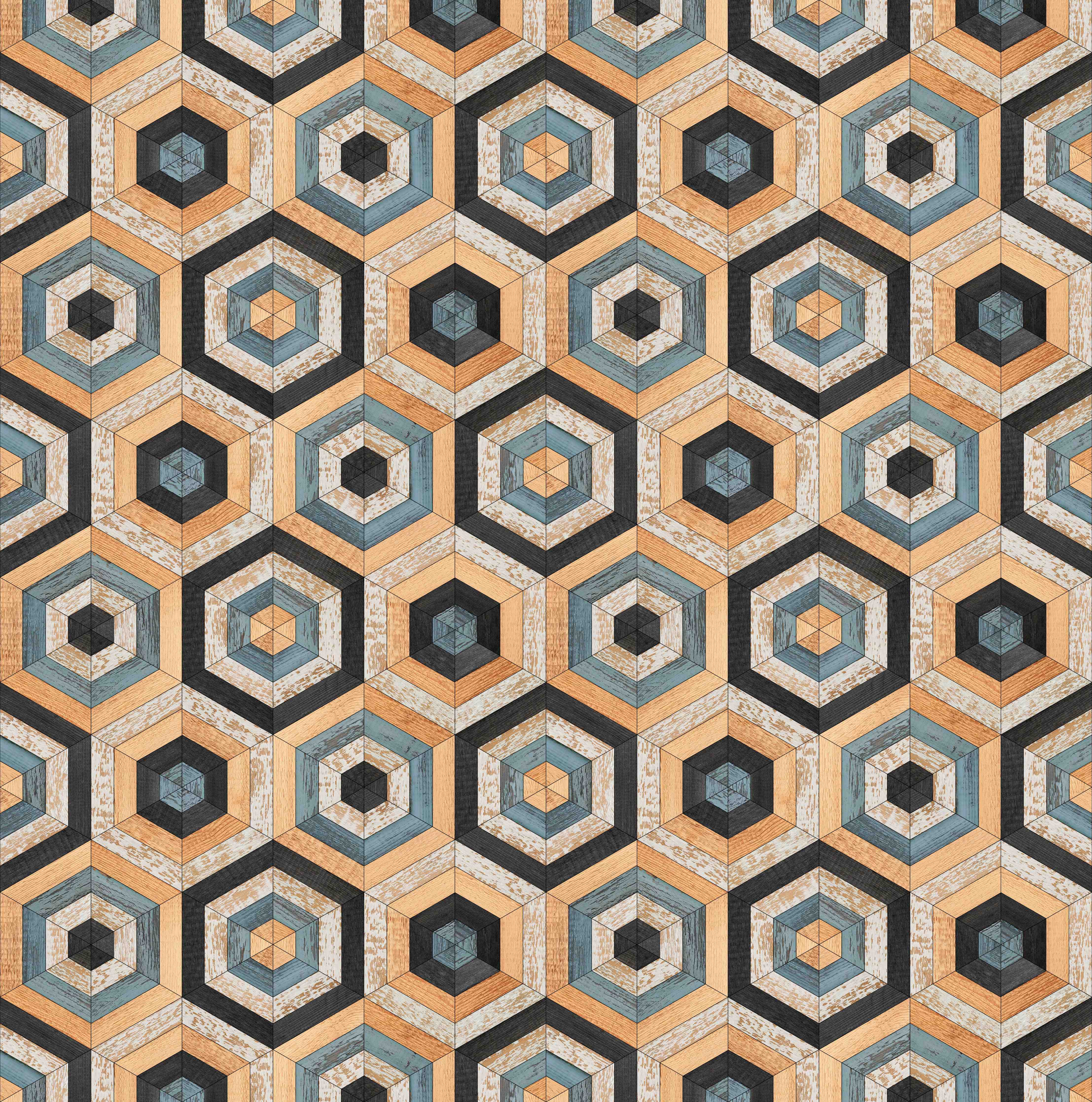 Duschrückwand-Zeitlose Grau-weiße Geometrie