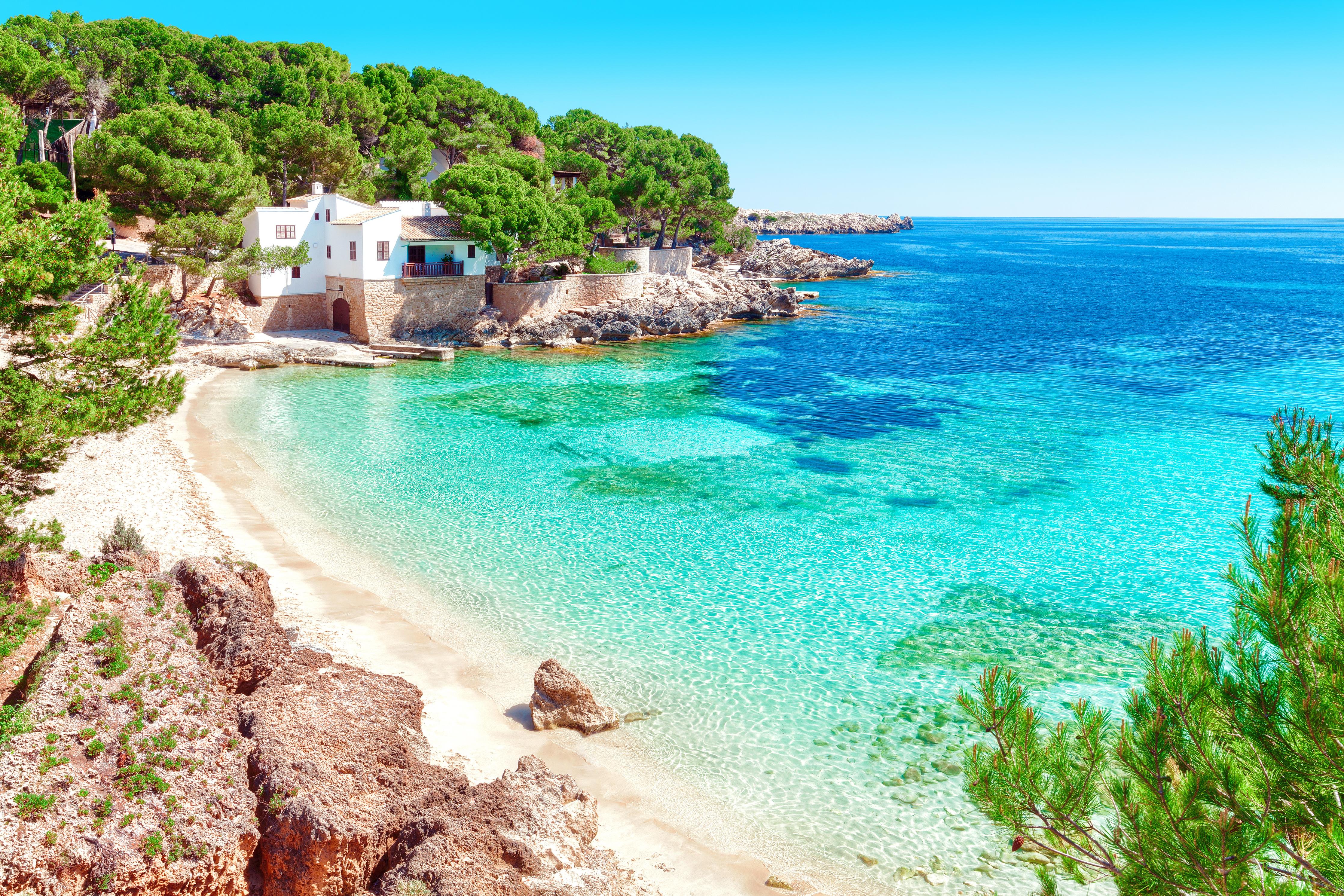 Duschrückwand-traumhafter Mallorca Strand 