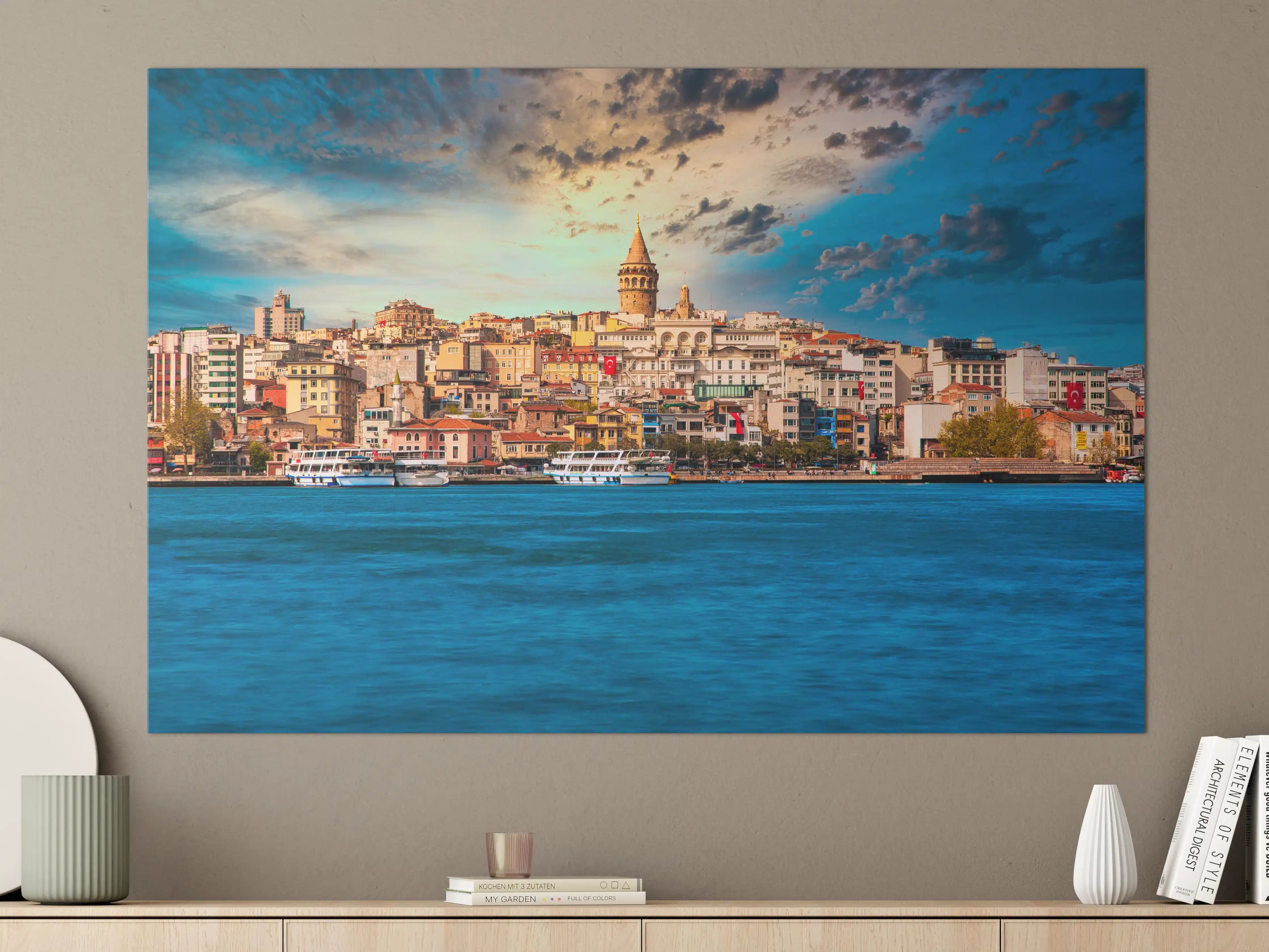 Große Wandbilder -  Ausblick auf Galata vom Wasser