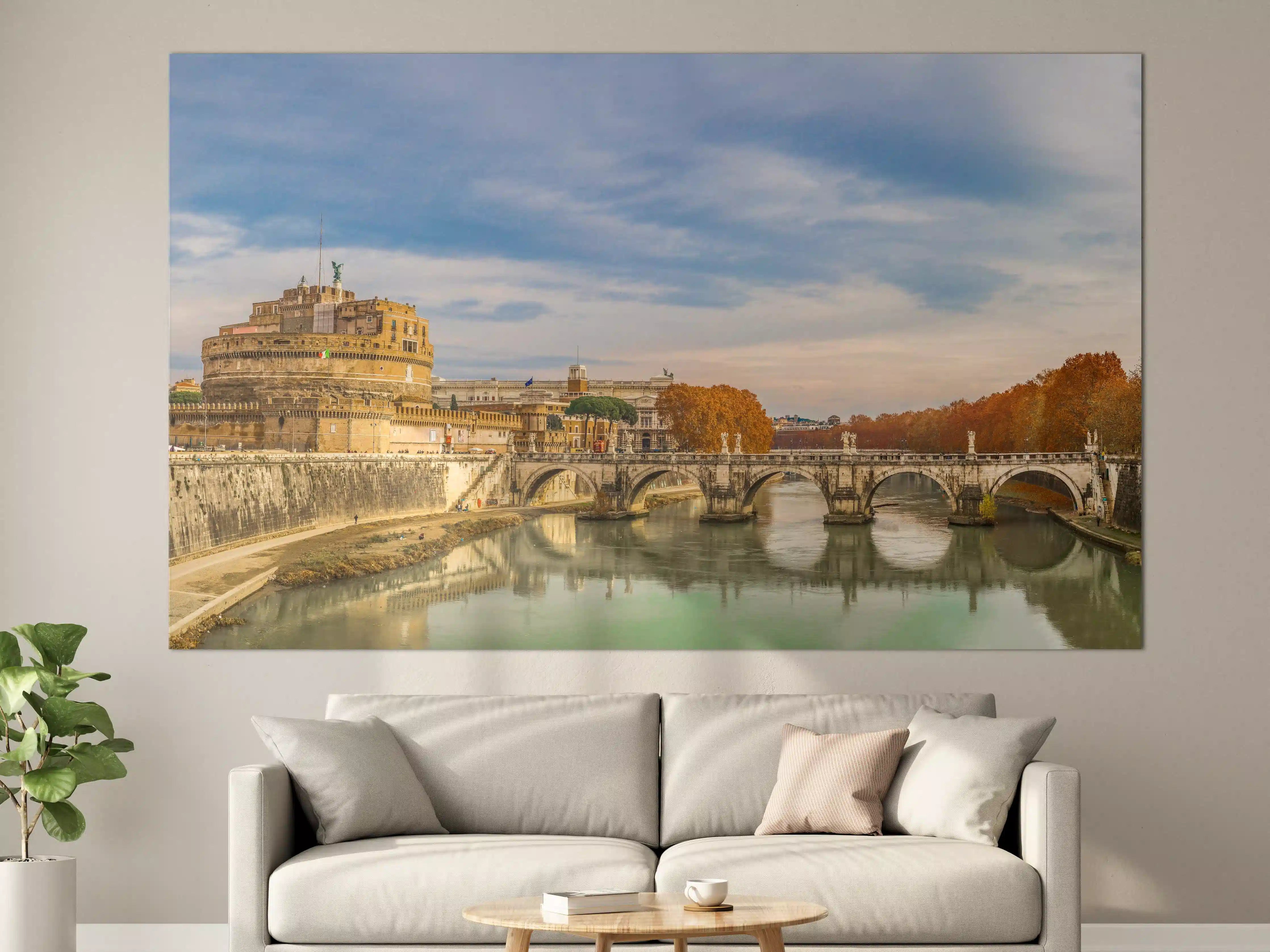 Große Wandbilder -  Brücke in Sant'angelo in Rome - Italien