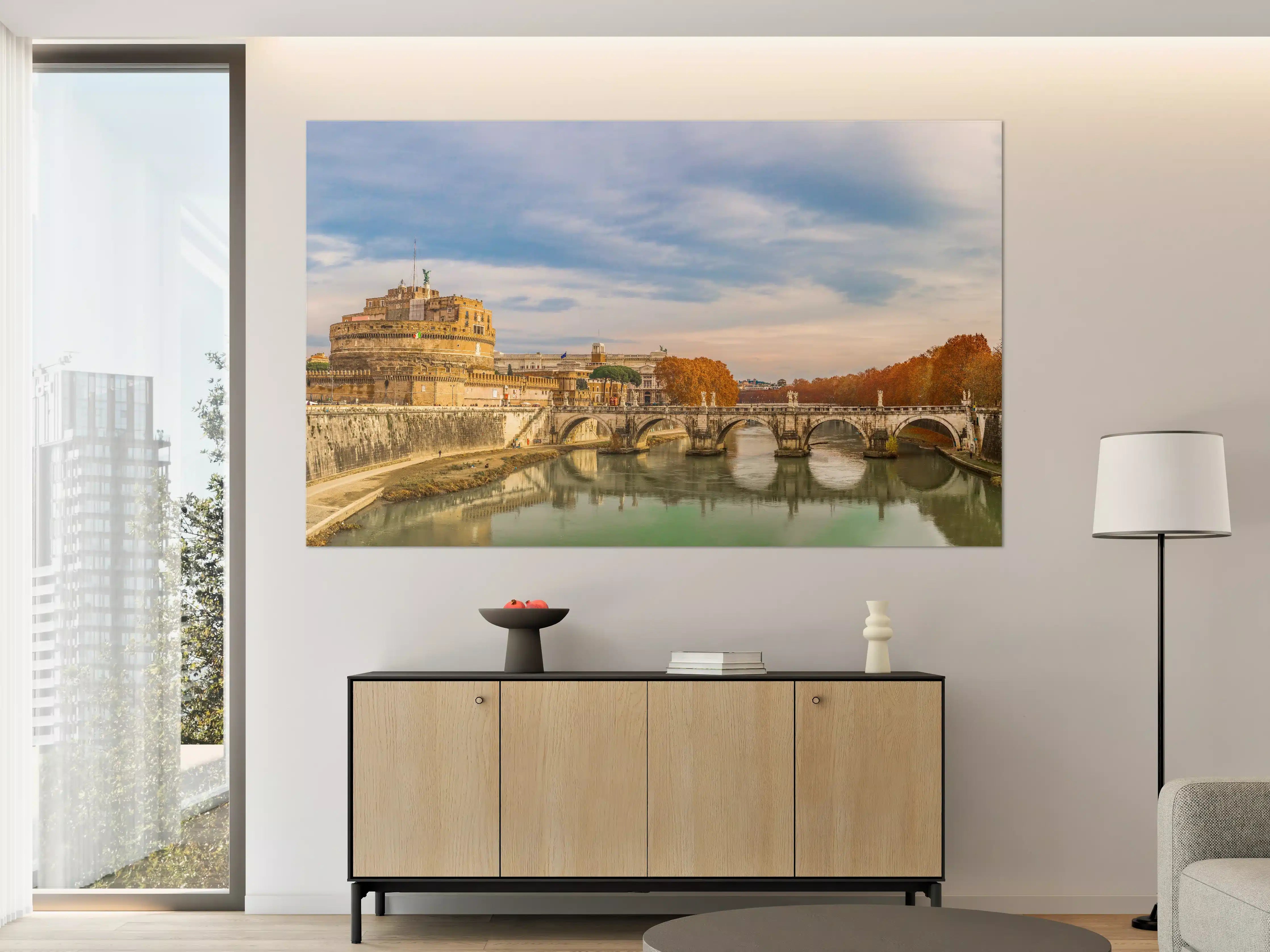 Große Wandbilder -  Brücke in Sant'angelo in Rome - Italien