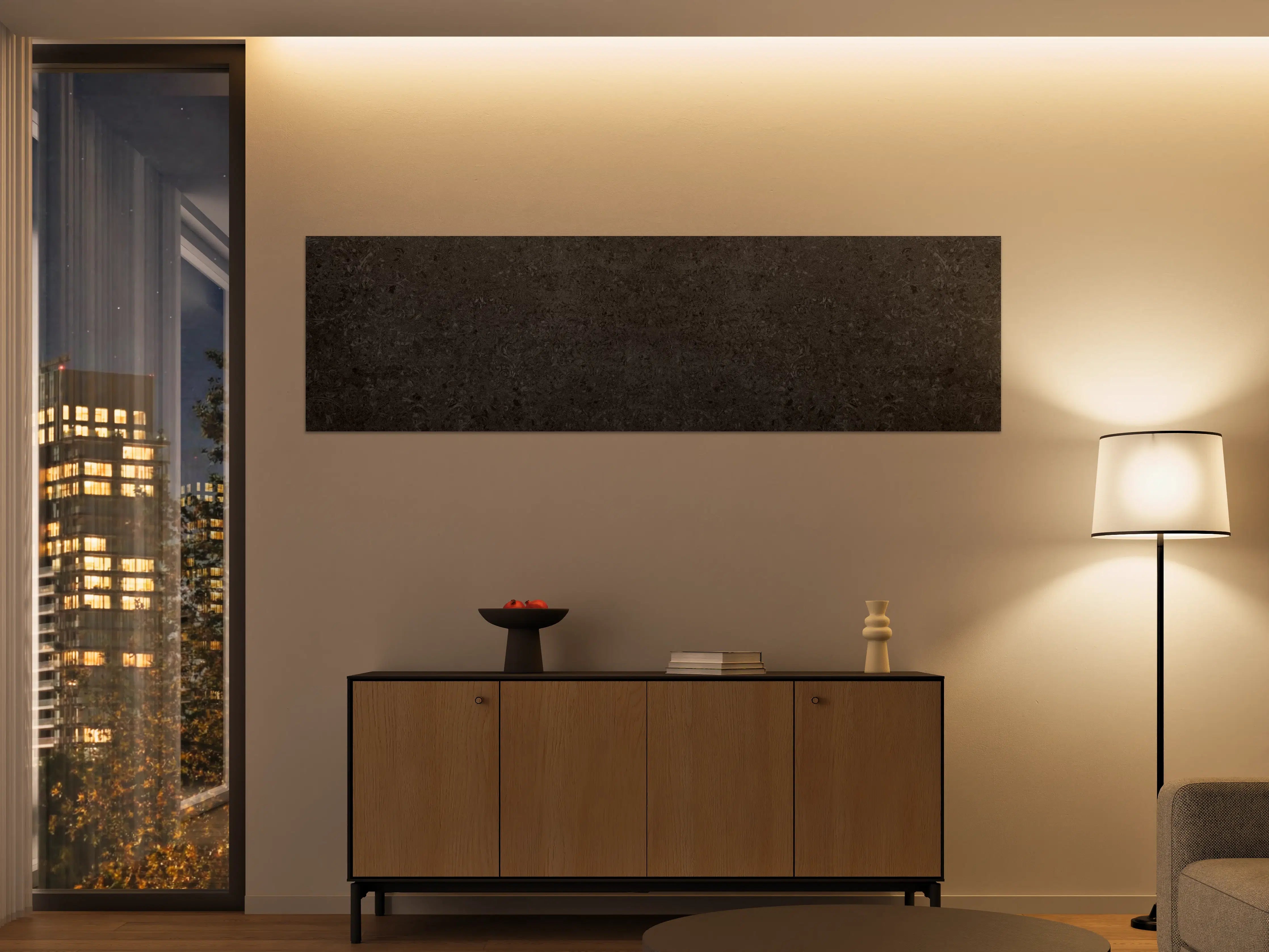 Große Wandbilder -  Scwarze Fliesen mit Muster