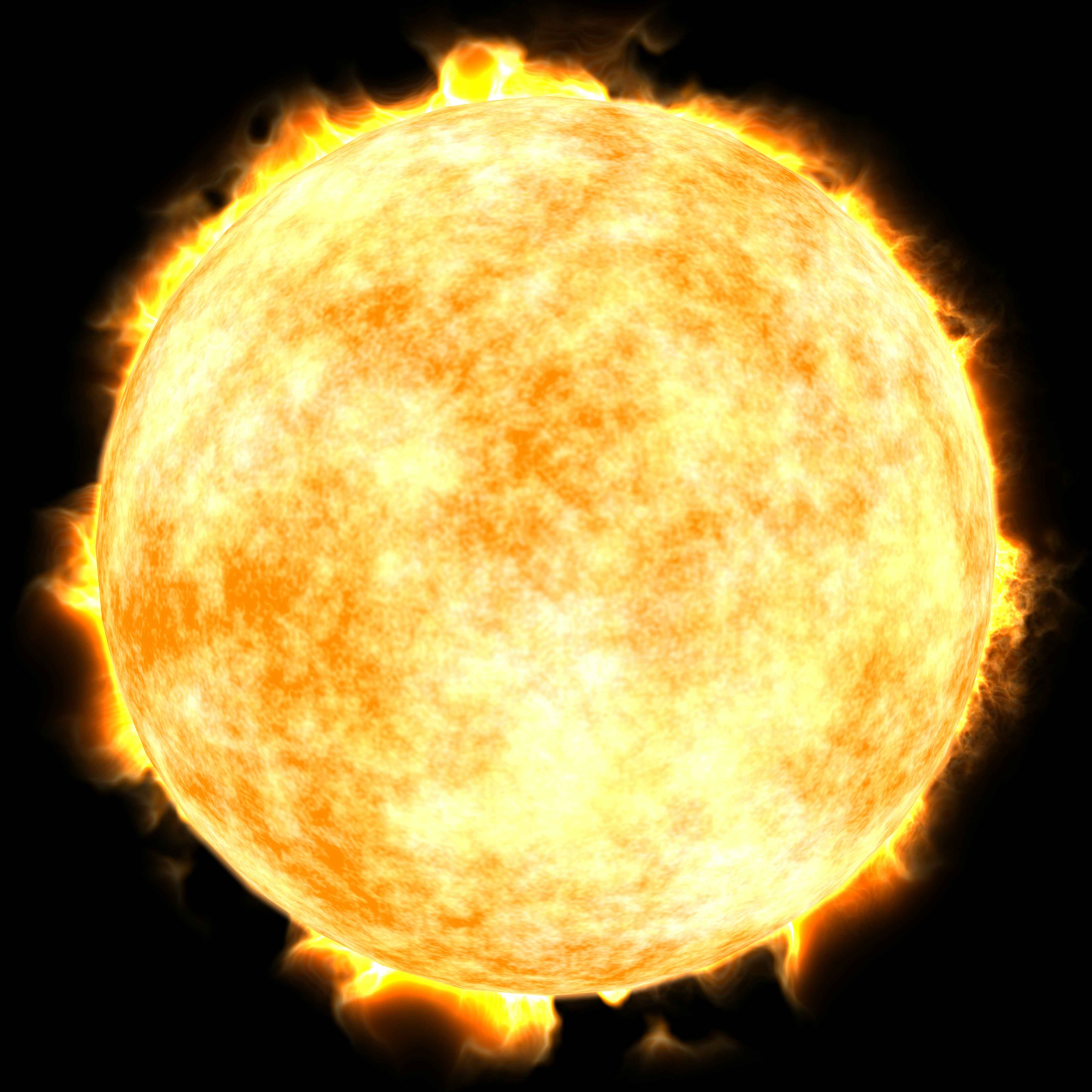 Große Wandbilder- Sonne auf Schwarzem Hintergrund