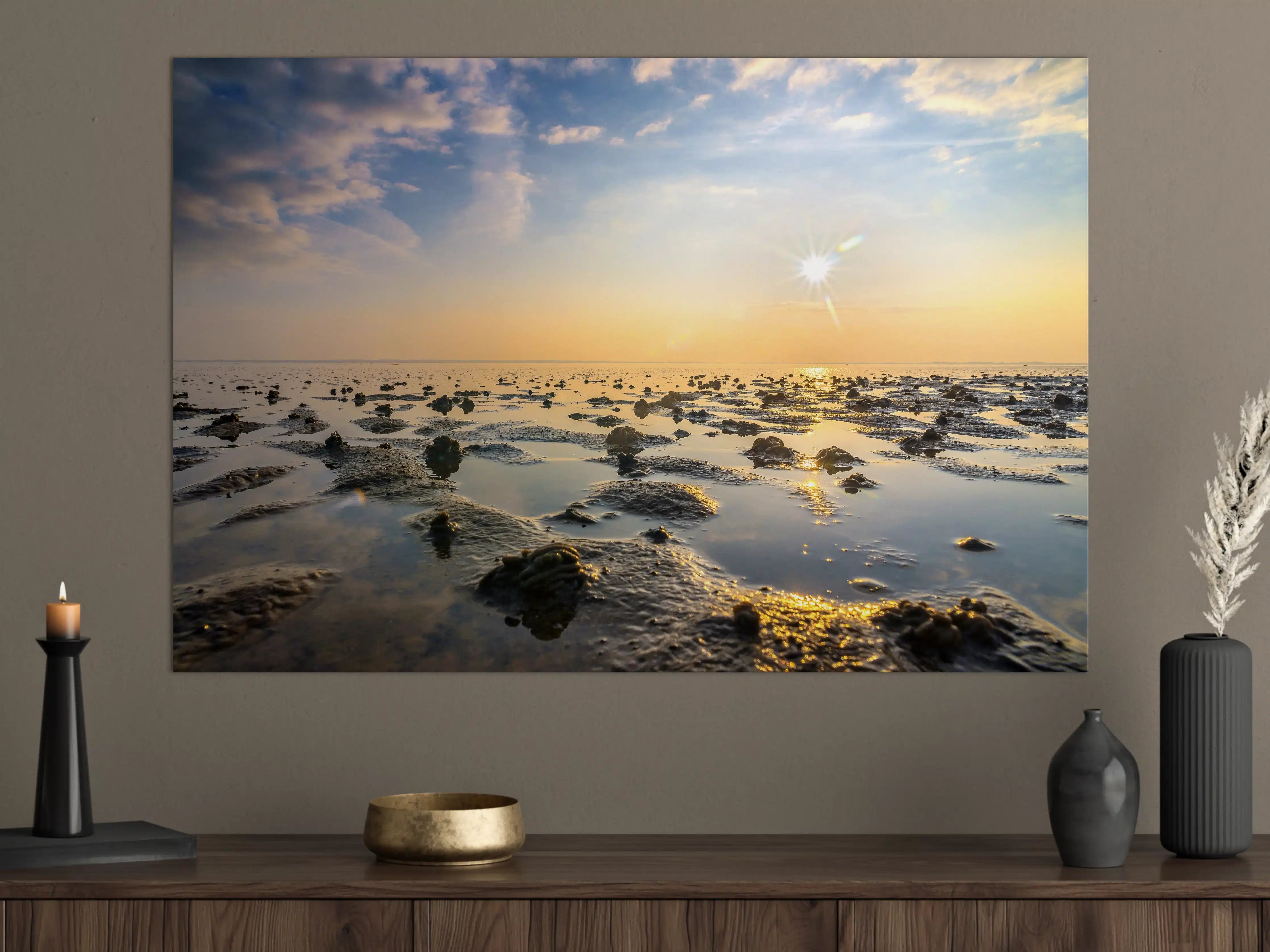 Große Wandbilder -  endlose Küste der Nordsee 
