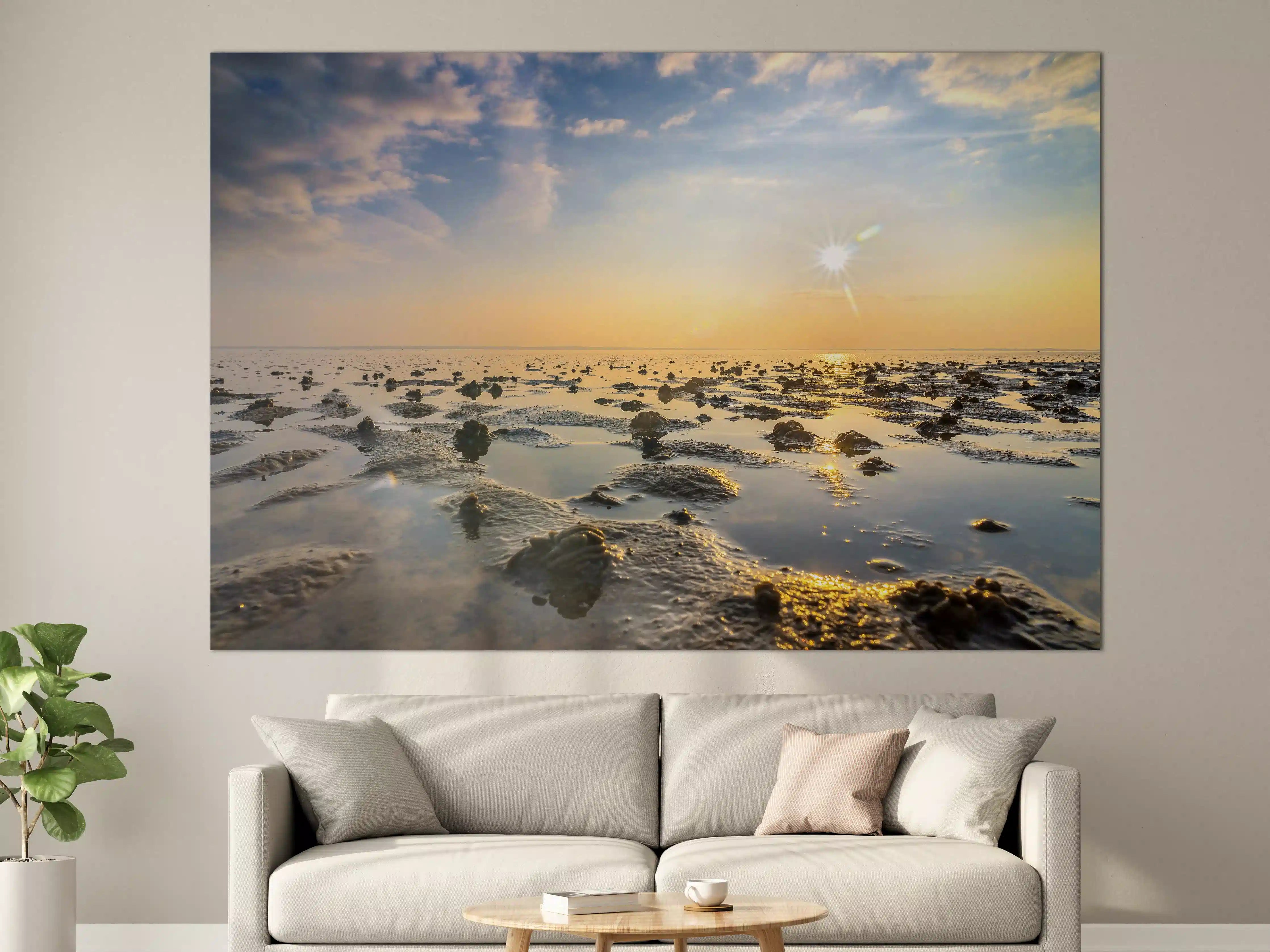 Große Wandbilder -  endlose Küste der Nordsee 