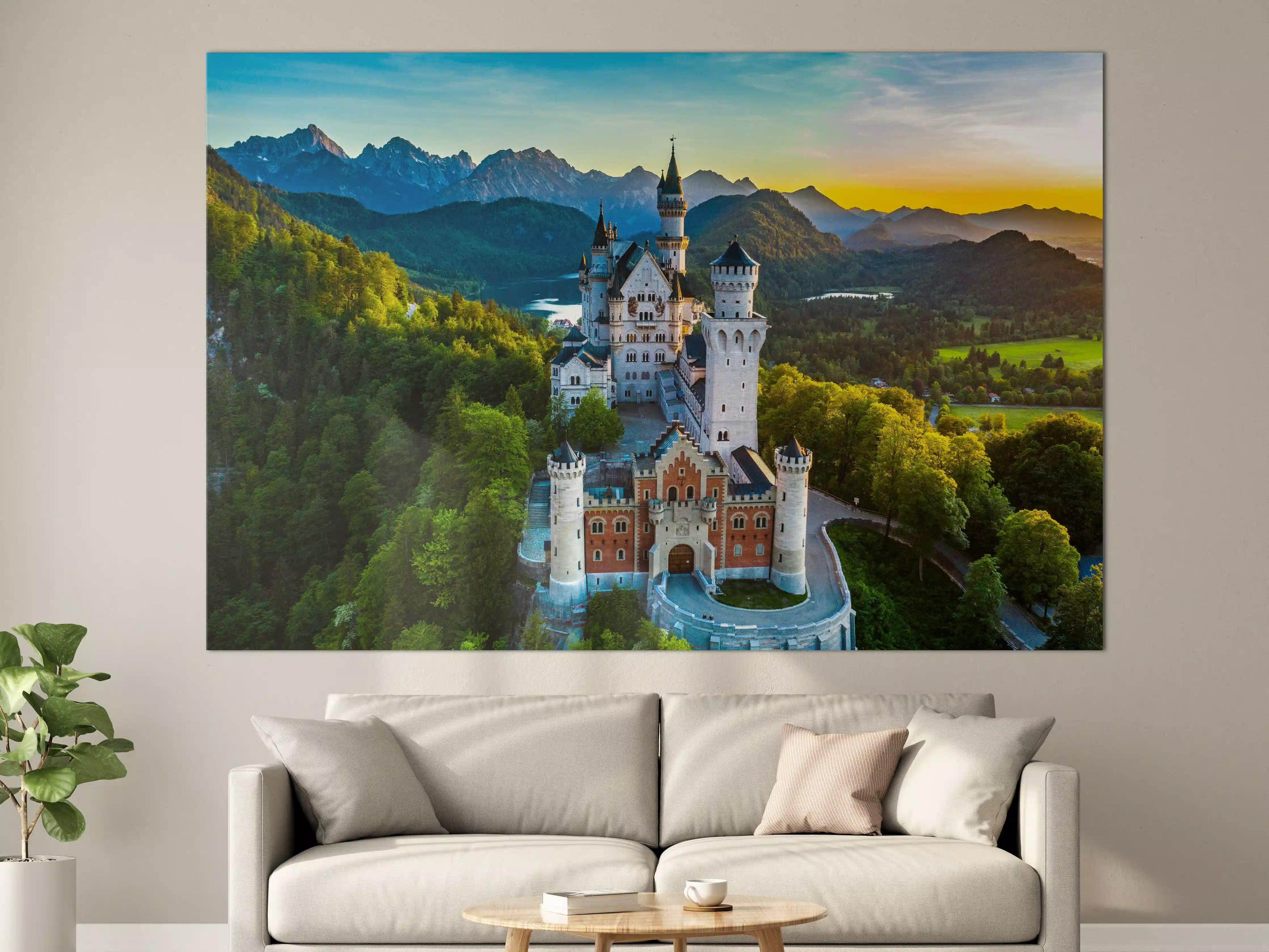 Große Wandbilder -  glanzvolles Märchenschloss Neuschwanstein
