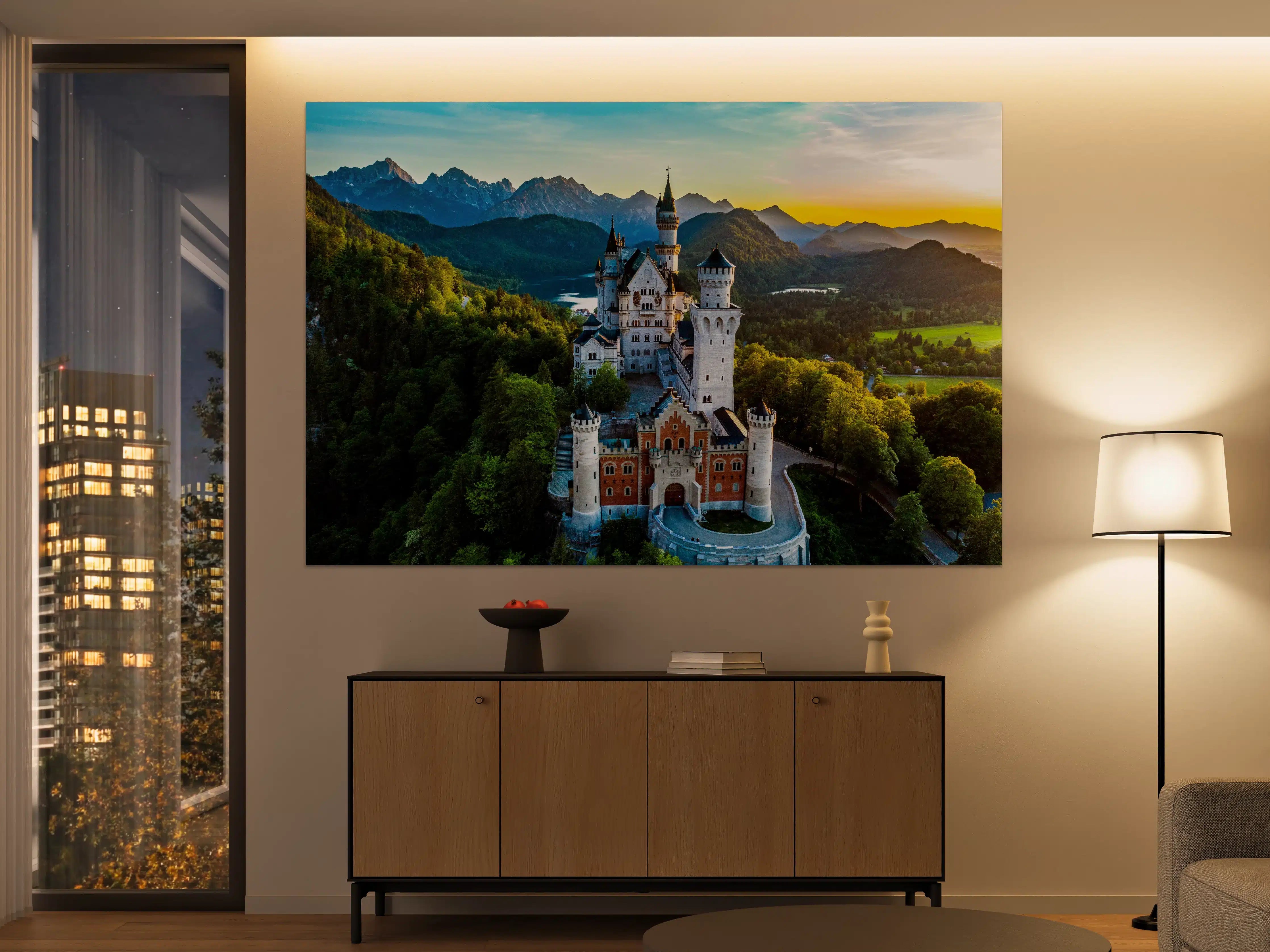 Große Wandbilder -  glanzvolles Märchenschloss Neuschwanstein