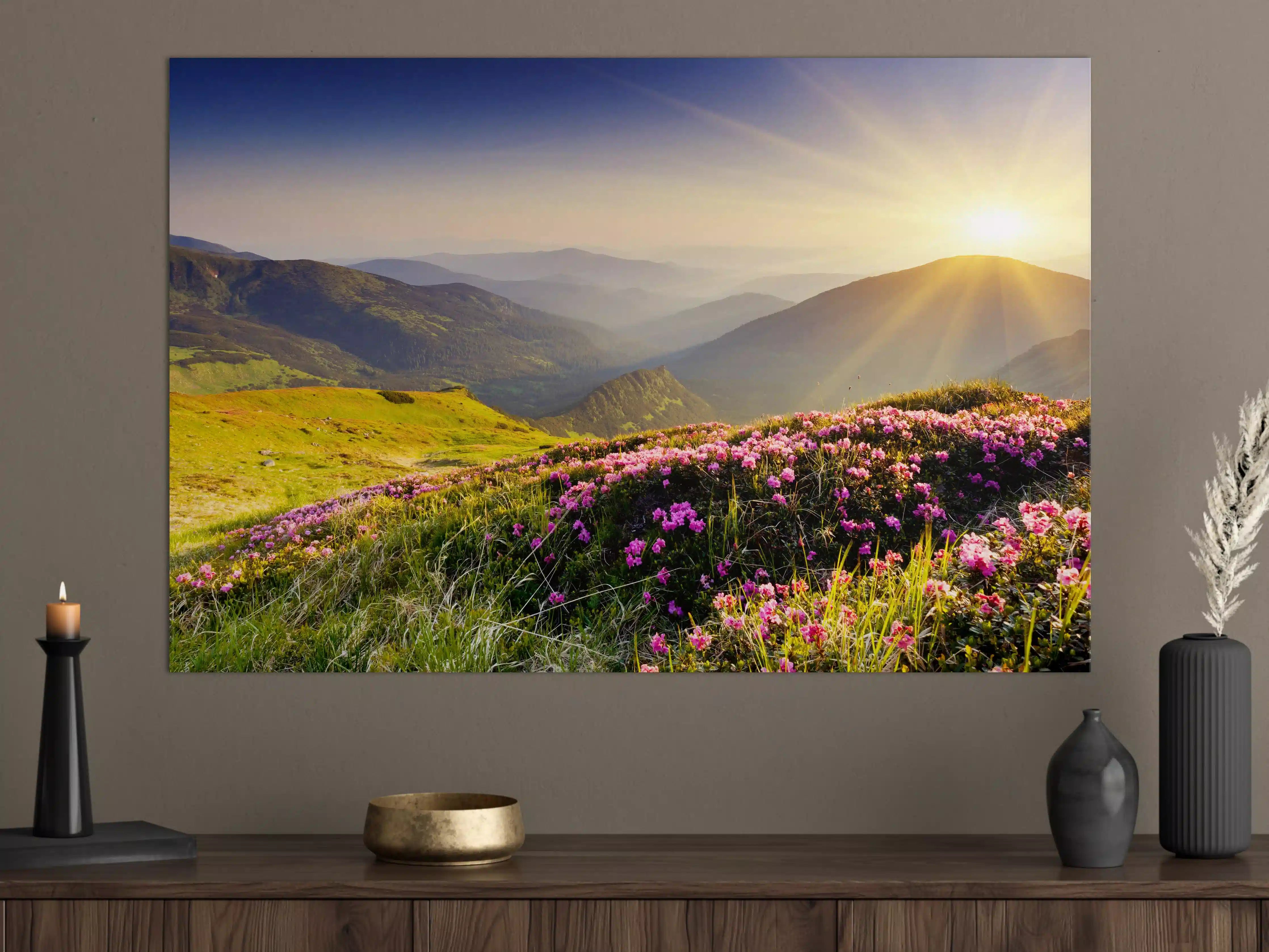 Große Wandbilder -  ruhige Berglandschaft in der Schweiz