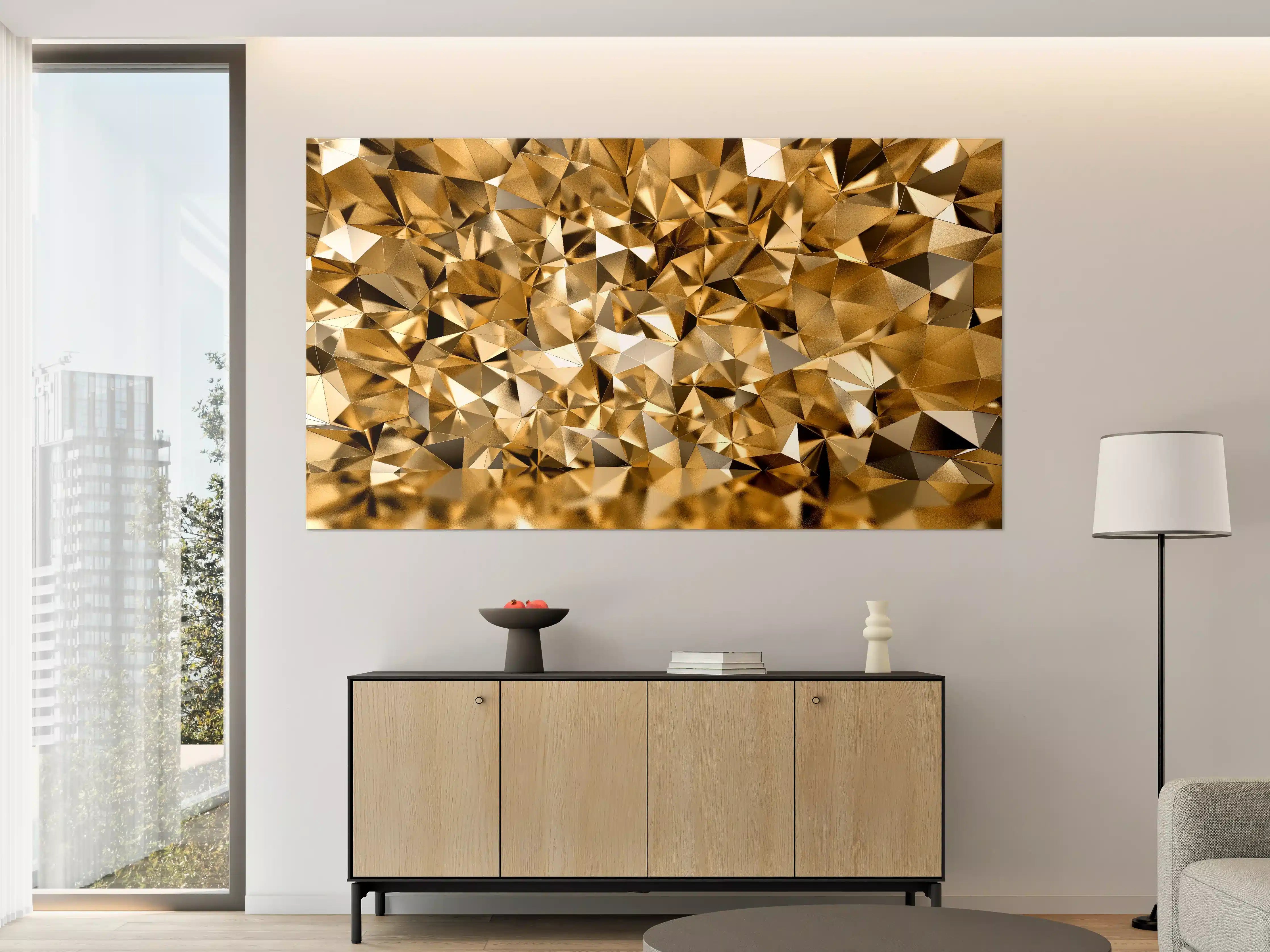 Große Wandbilder - 3D Illustration - Goldenes Design