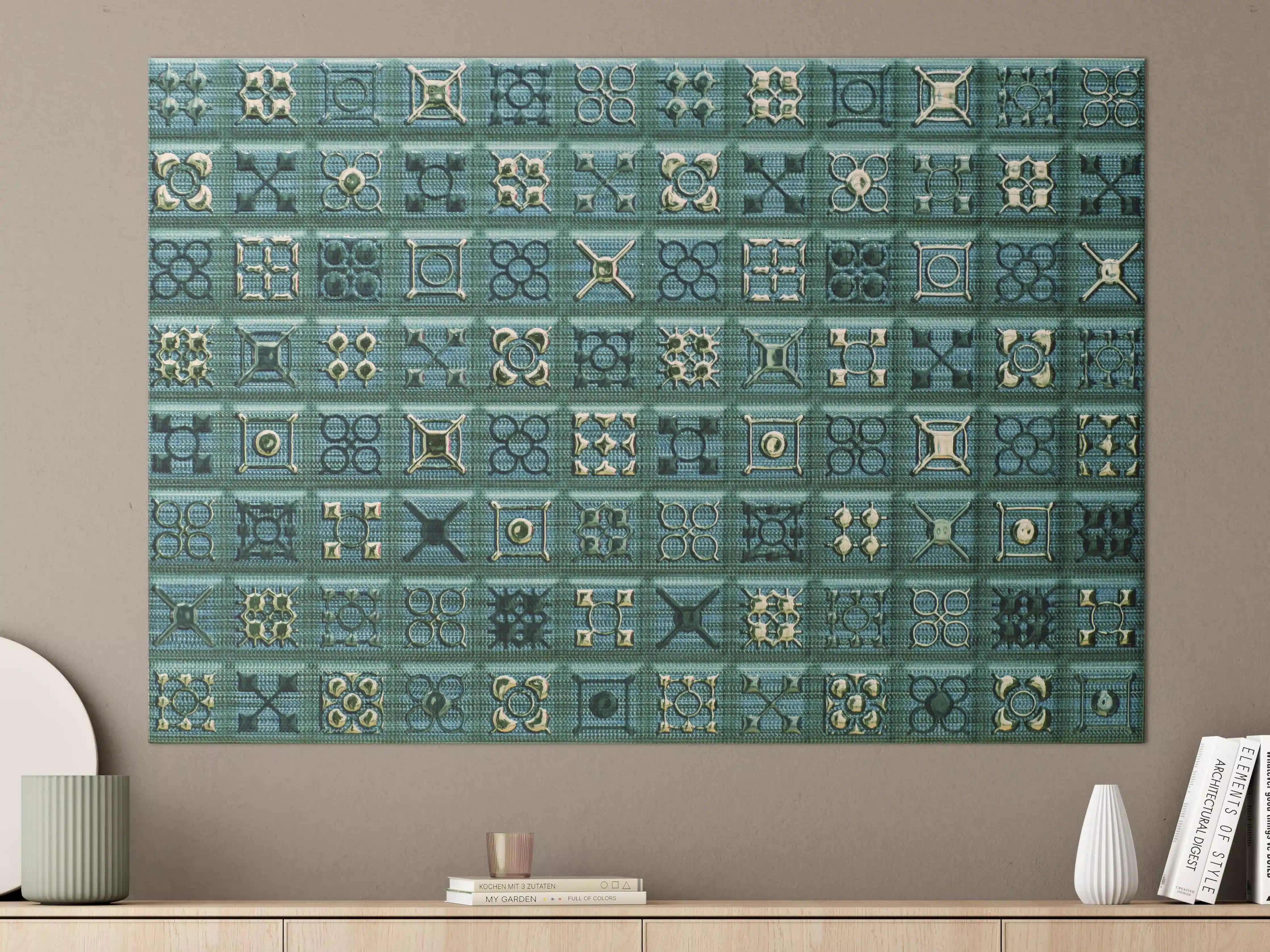 Große Wandbilder - Abstract Mosaik Fliesenmuster
