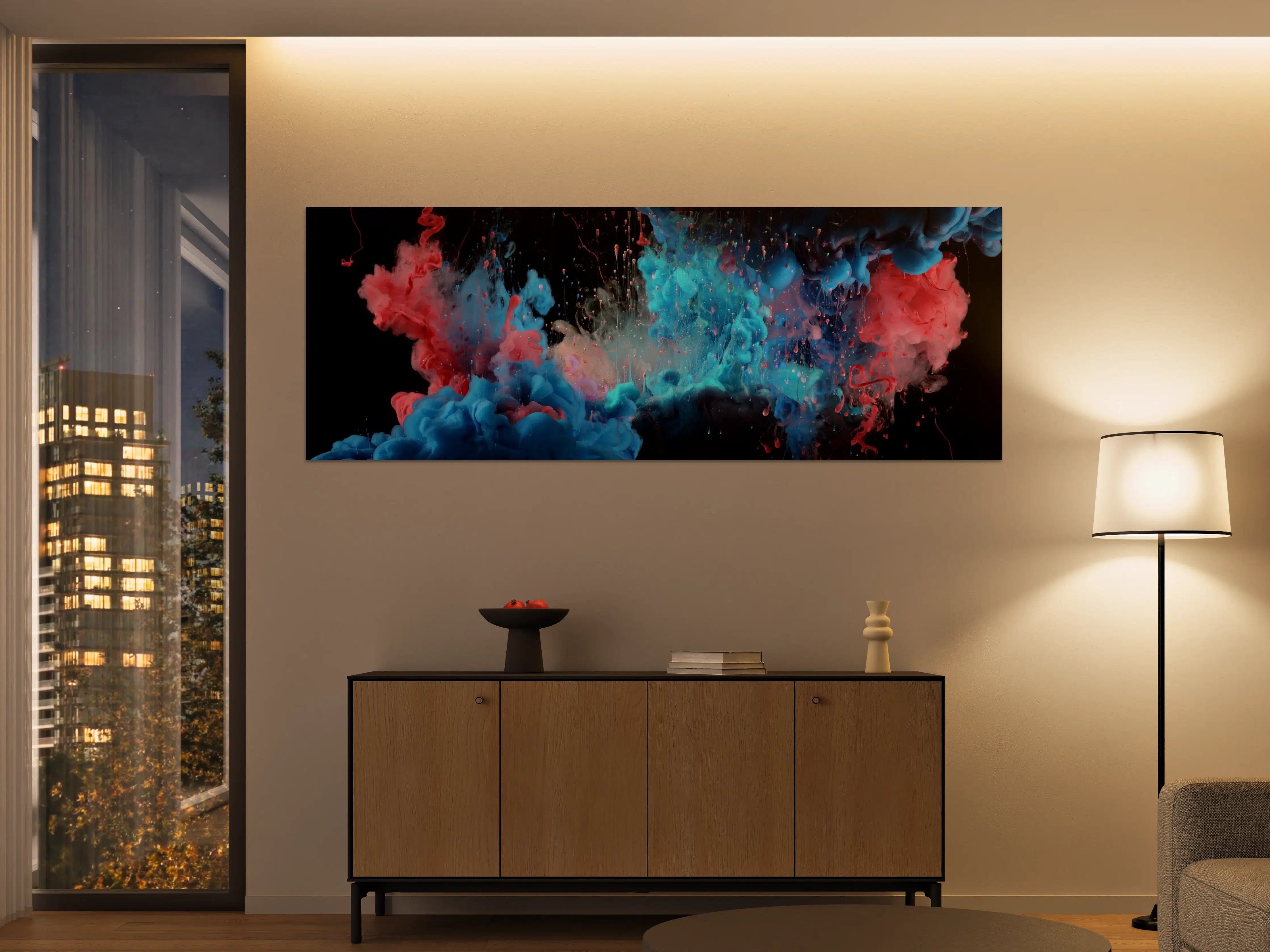 Große Wandbilder - Abstrakte Acryl-Farbexplosion