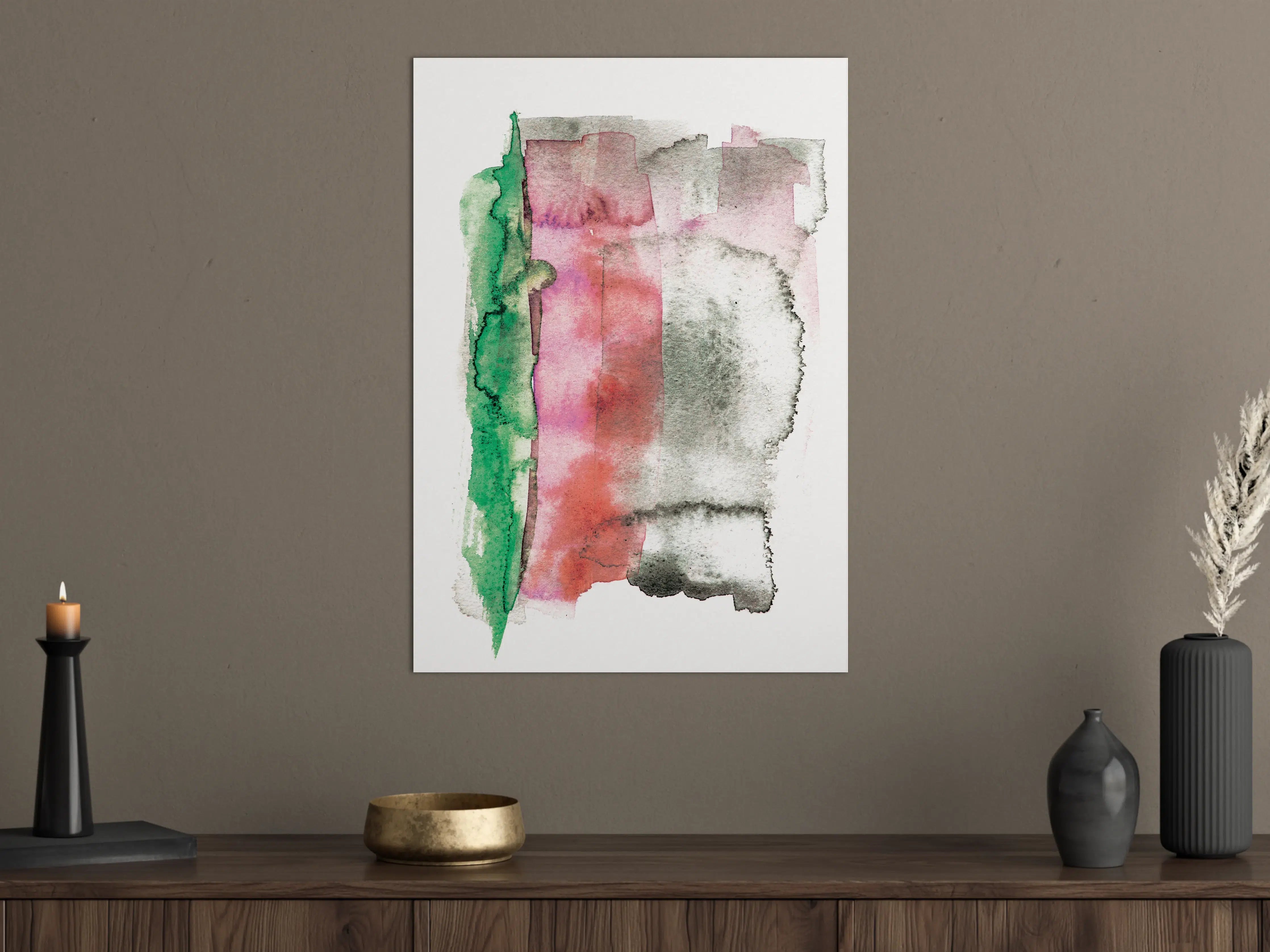 Große Wandbilder - Abstrakte Aquarellfarben-Komposition