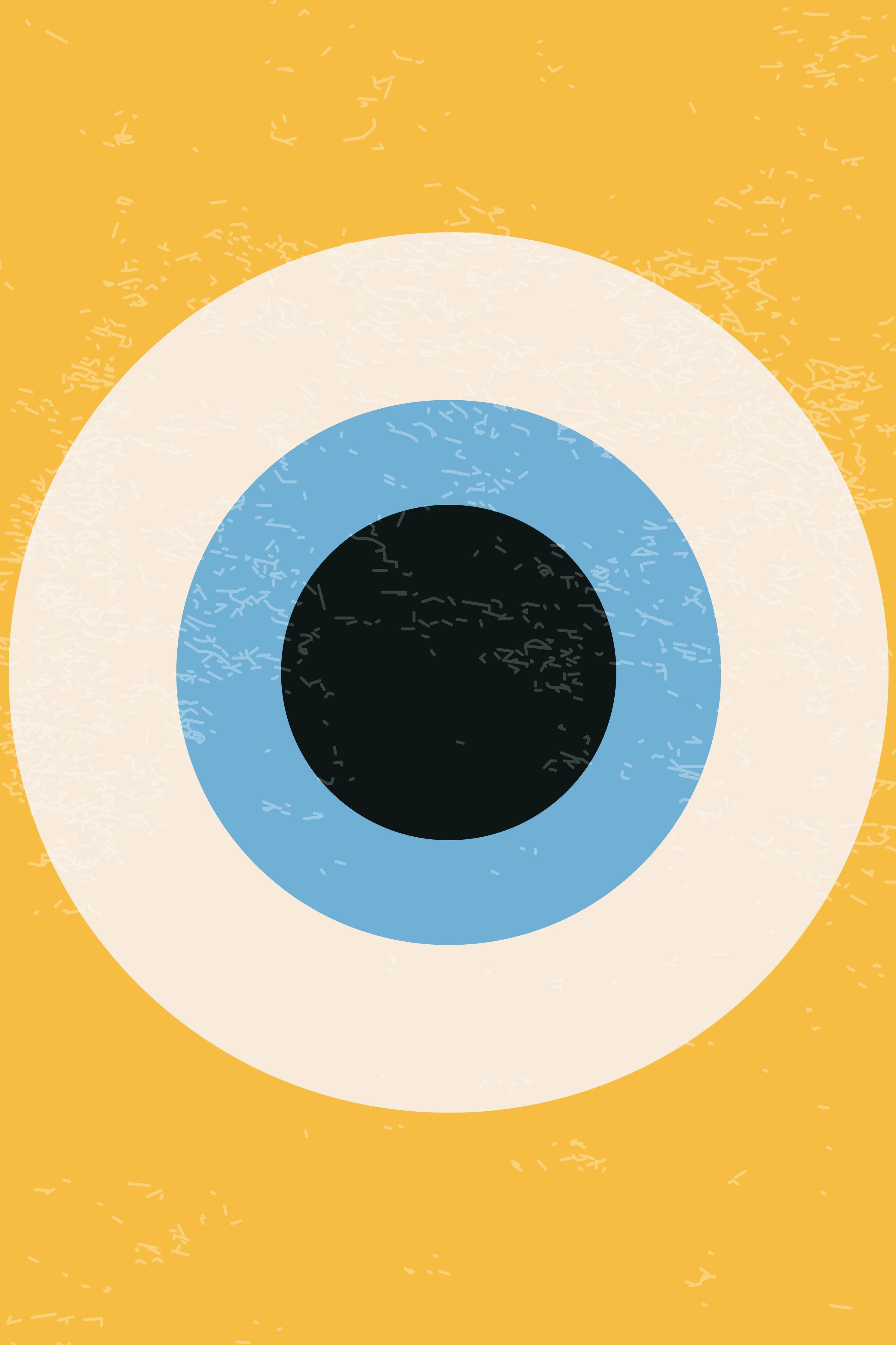 Große Wandbilder-Abstrakte Augen-Design in Blau und Schwarz