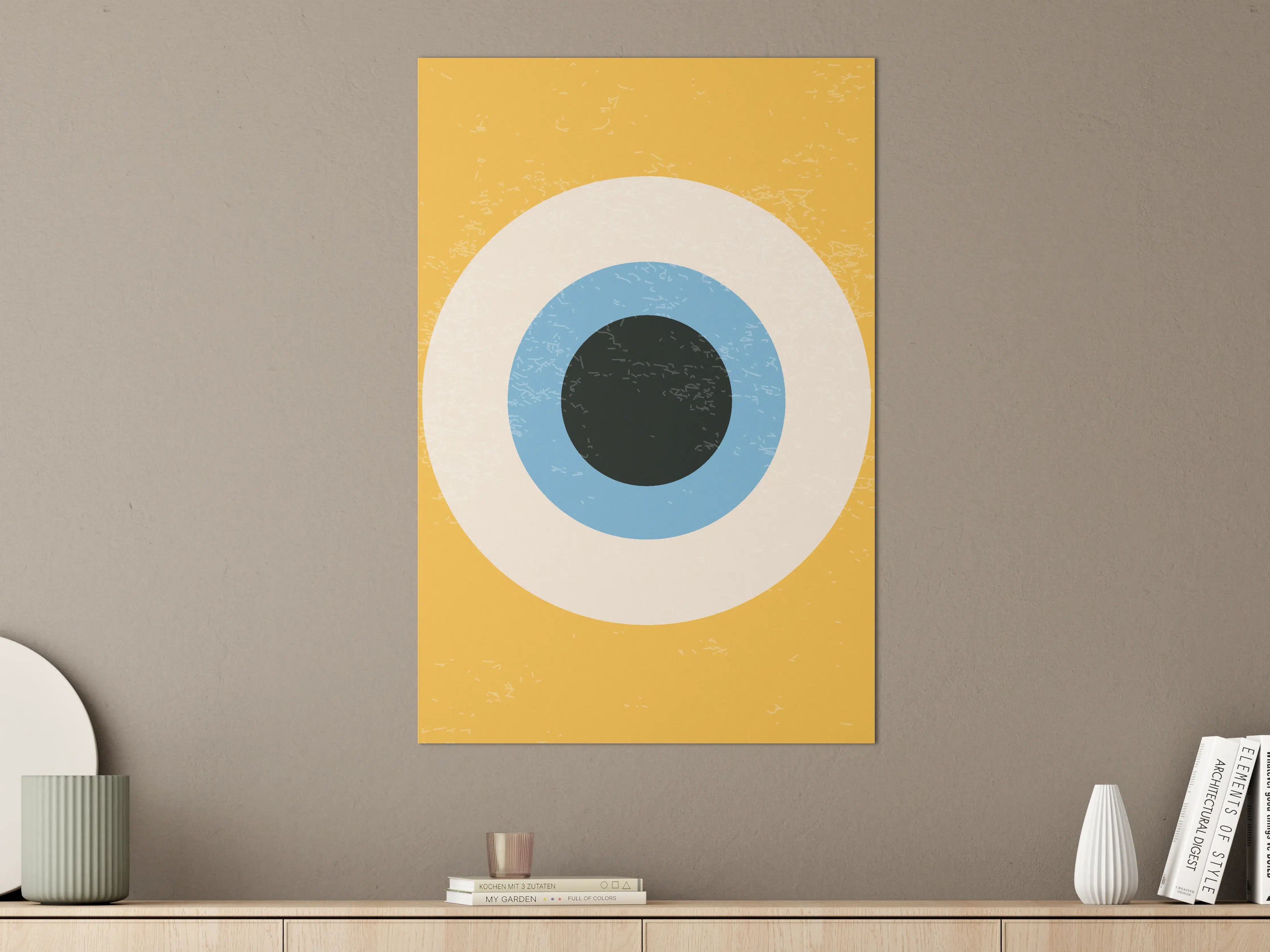 Große Wandbilder - Abstrakte Augen-Design in Blau und Schwarz