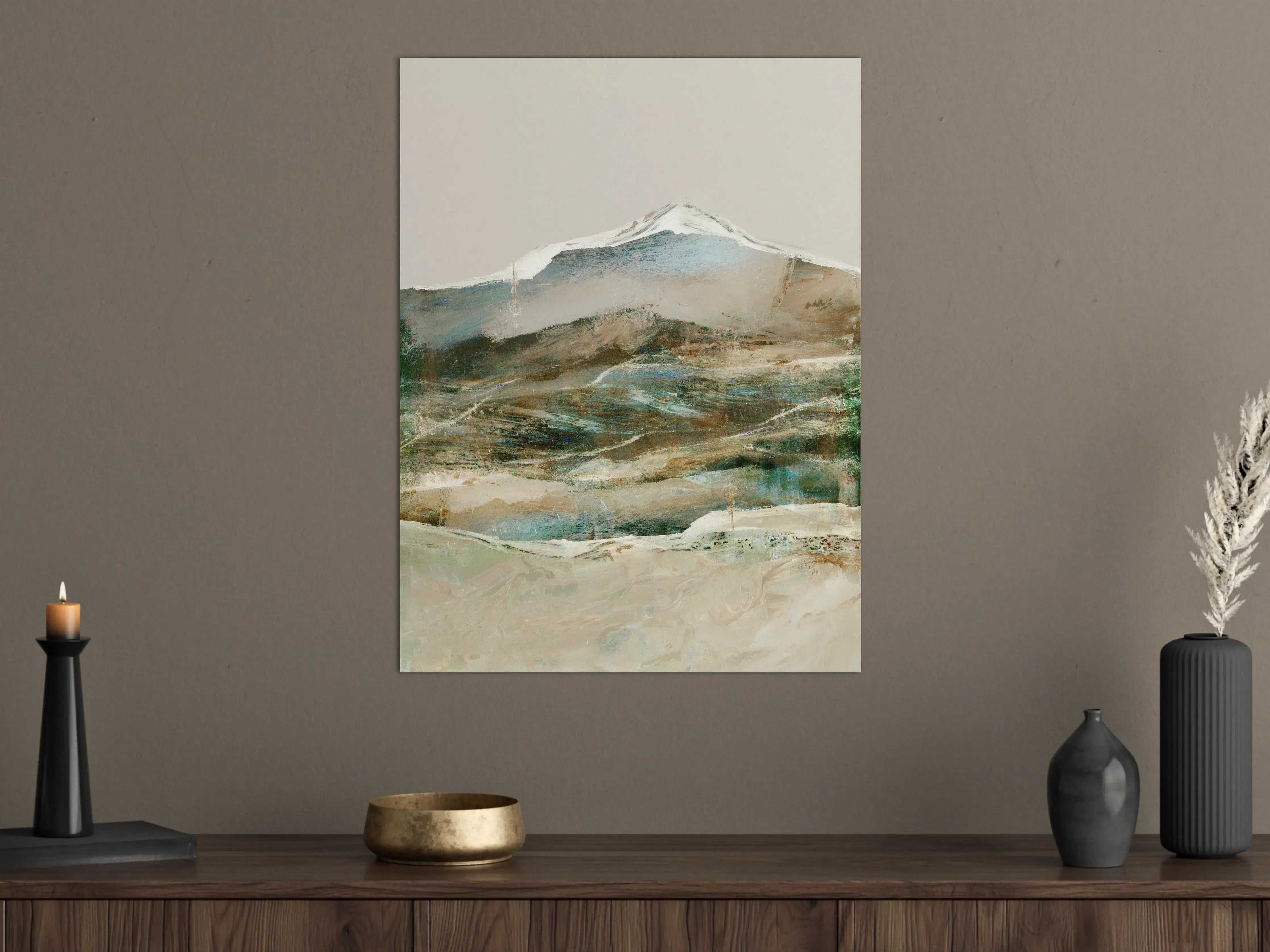 Große Wandbilder - Abstrakte Berglandschaft Pastelltöne