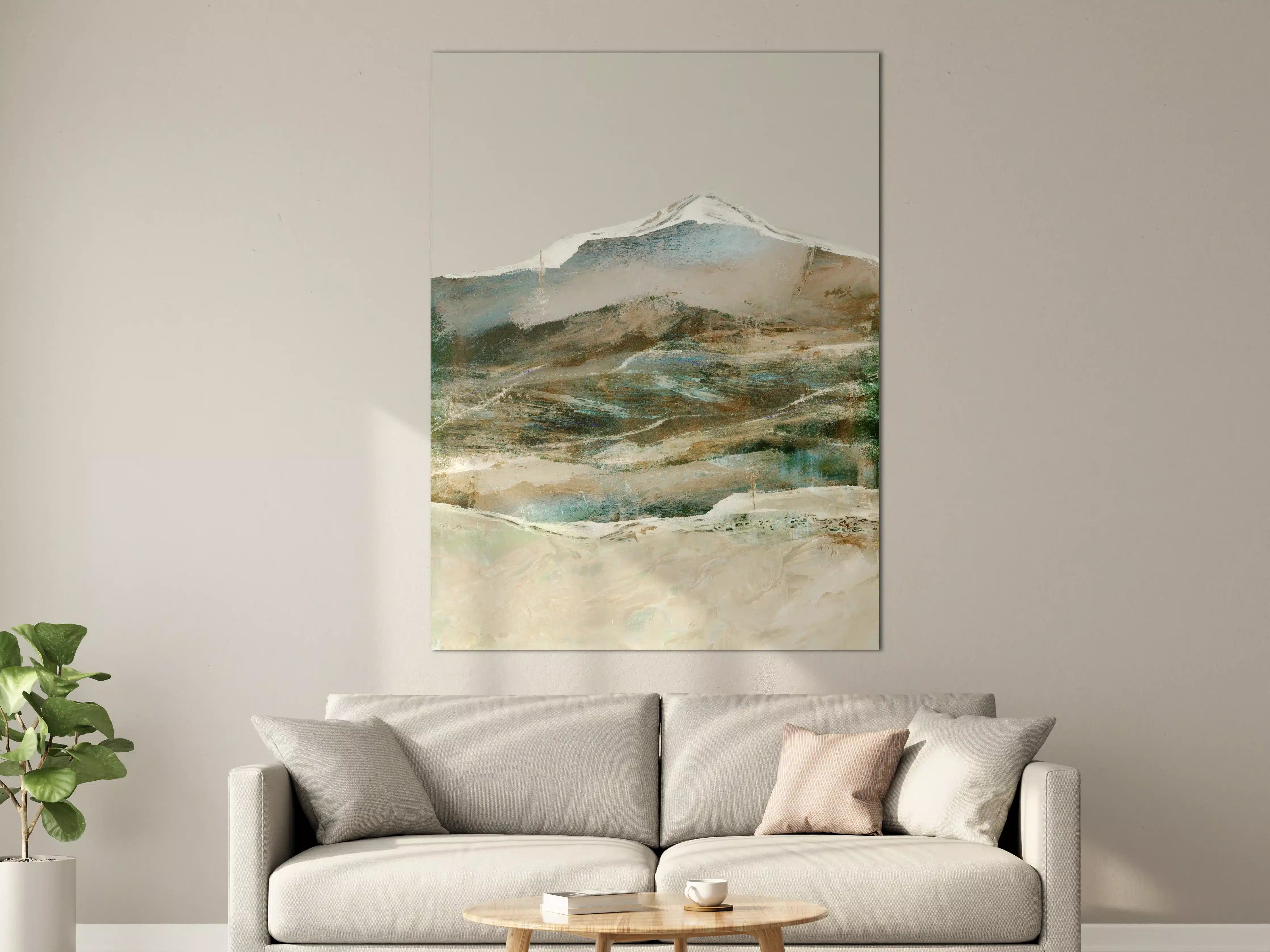 Große Wandbilder - Abstrakte Berglandschaft Pastelltöne