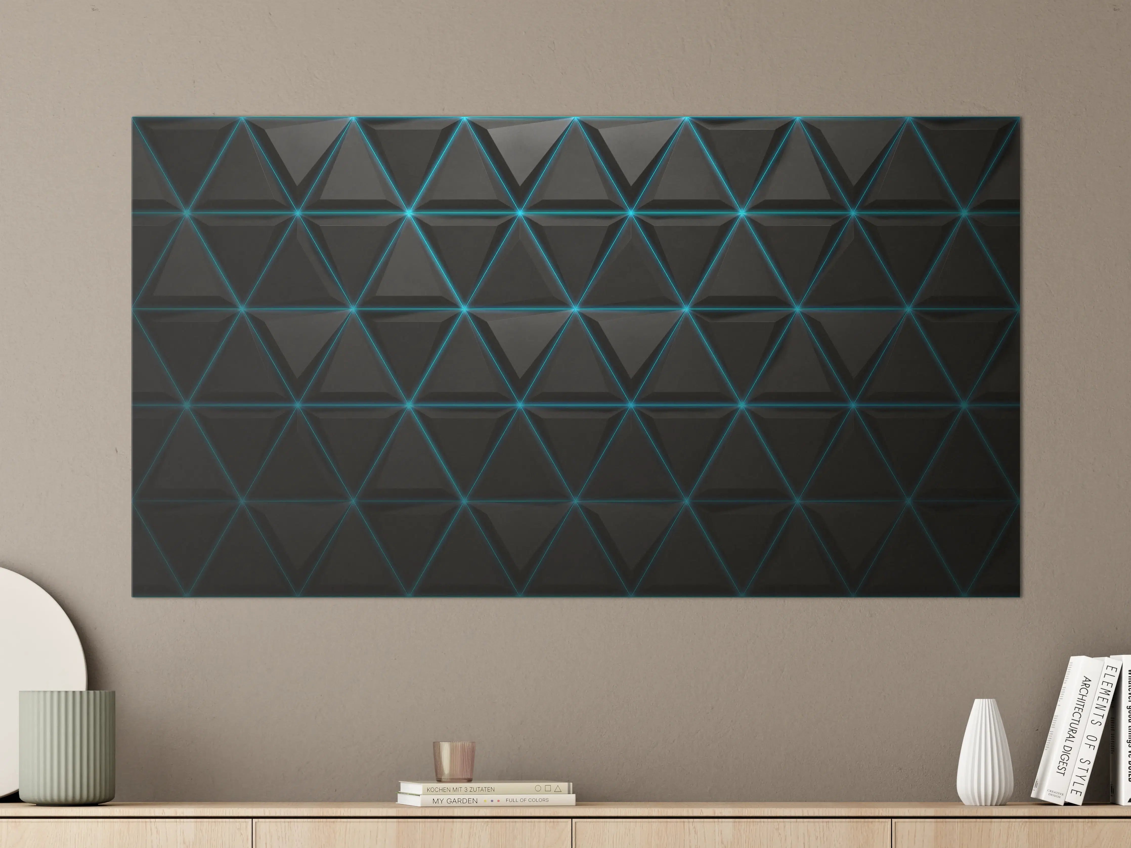 Große Wandbilder - Abstrakte Blau-Schwarz Textur