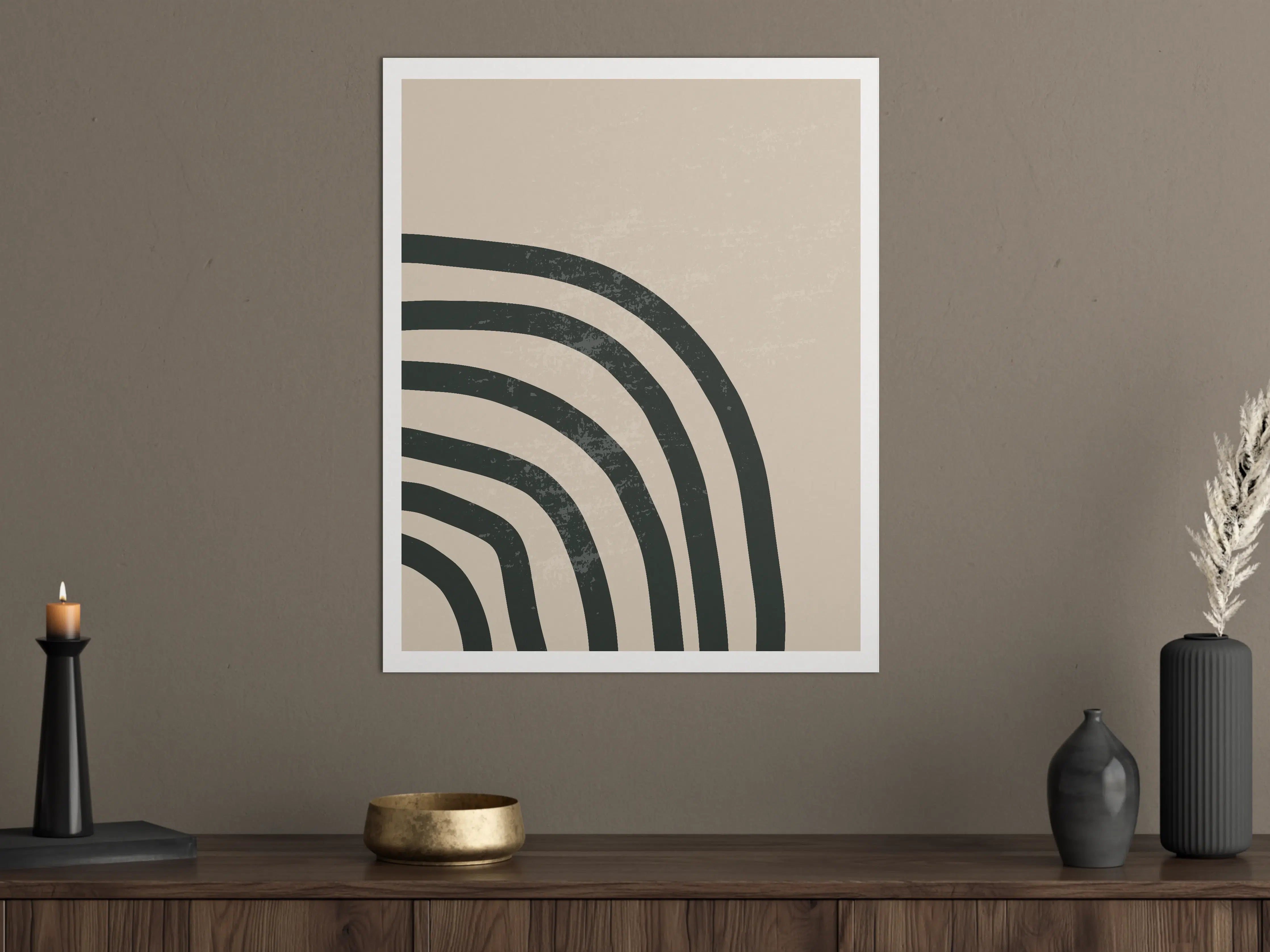 Große Wandbilder - Abstrakte Fingerabdruck-Illustration in Schwarz-Weiß