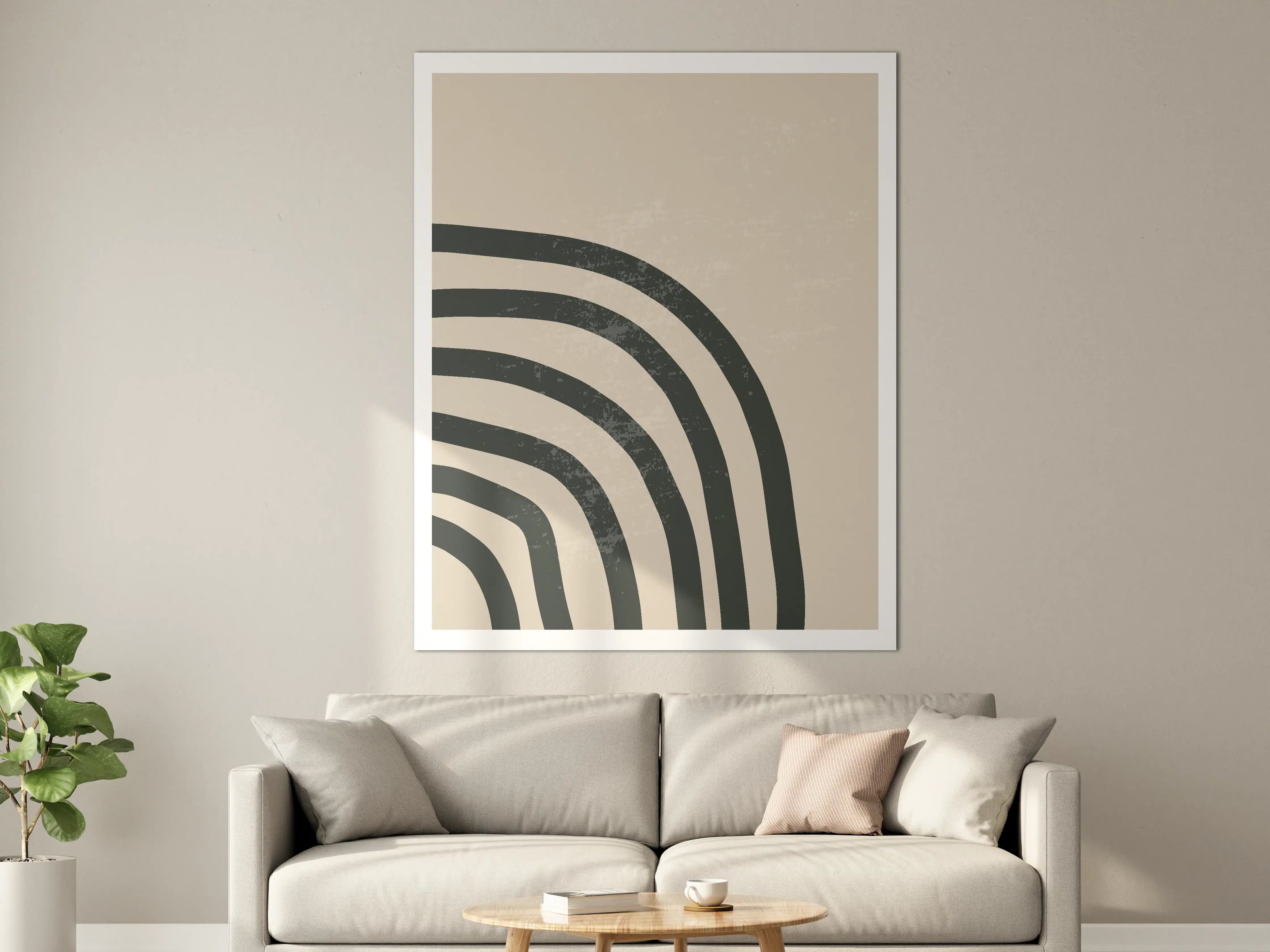 Große Wandbilder - Abstrakte Fingerabdruck-Illustration in Schwarz-Weiß