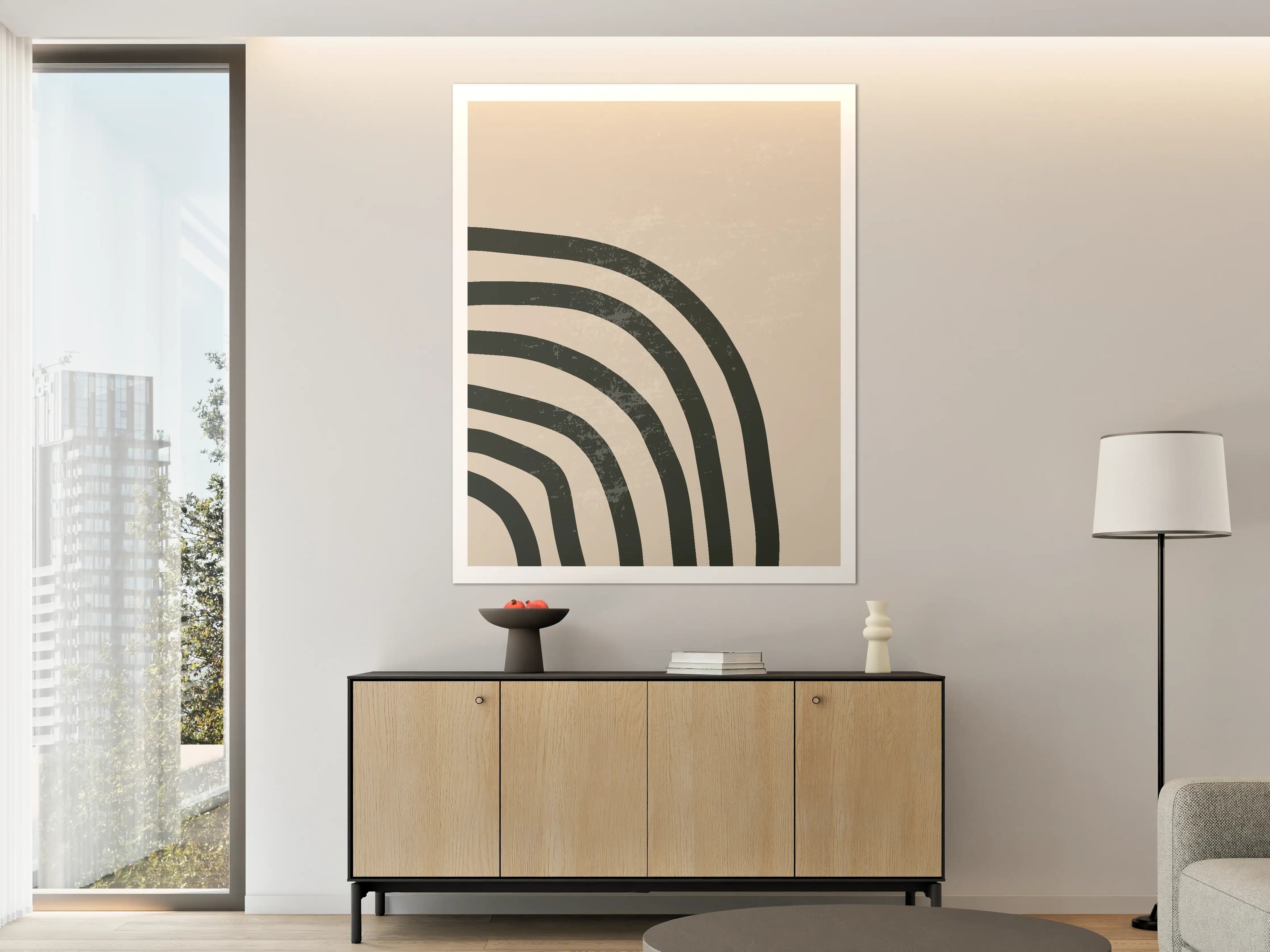 Große Wandbilder - Abstrakte Fingerabdruck-Illustration in Schwarz-Weiß