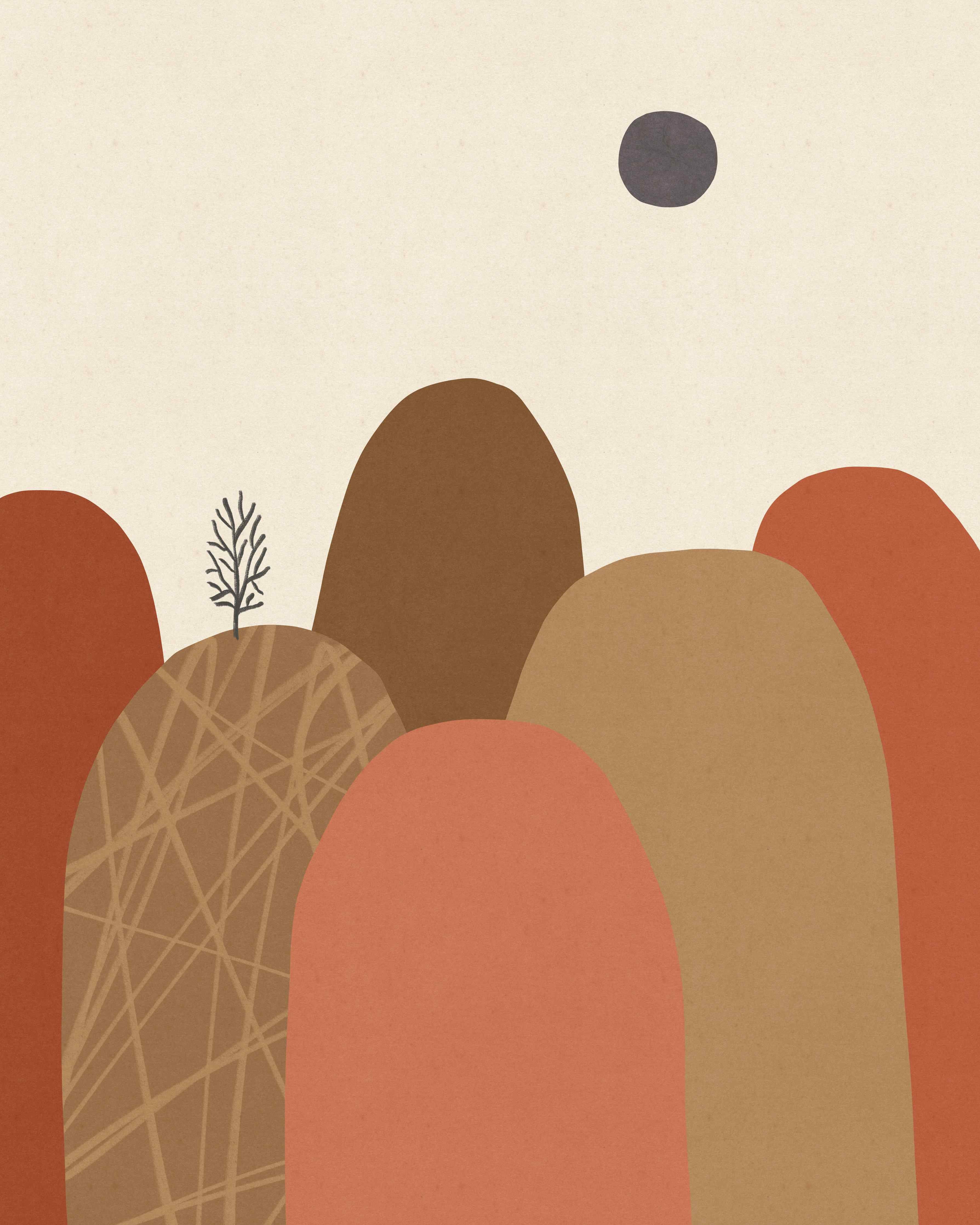Große Wandbilder-Abstrakte Herbstberglandschaft