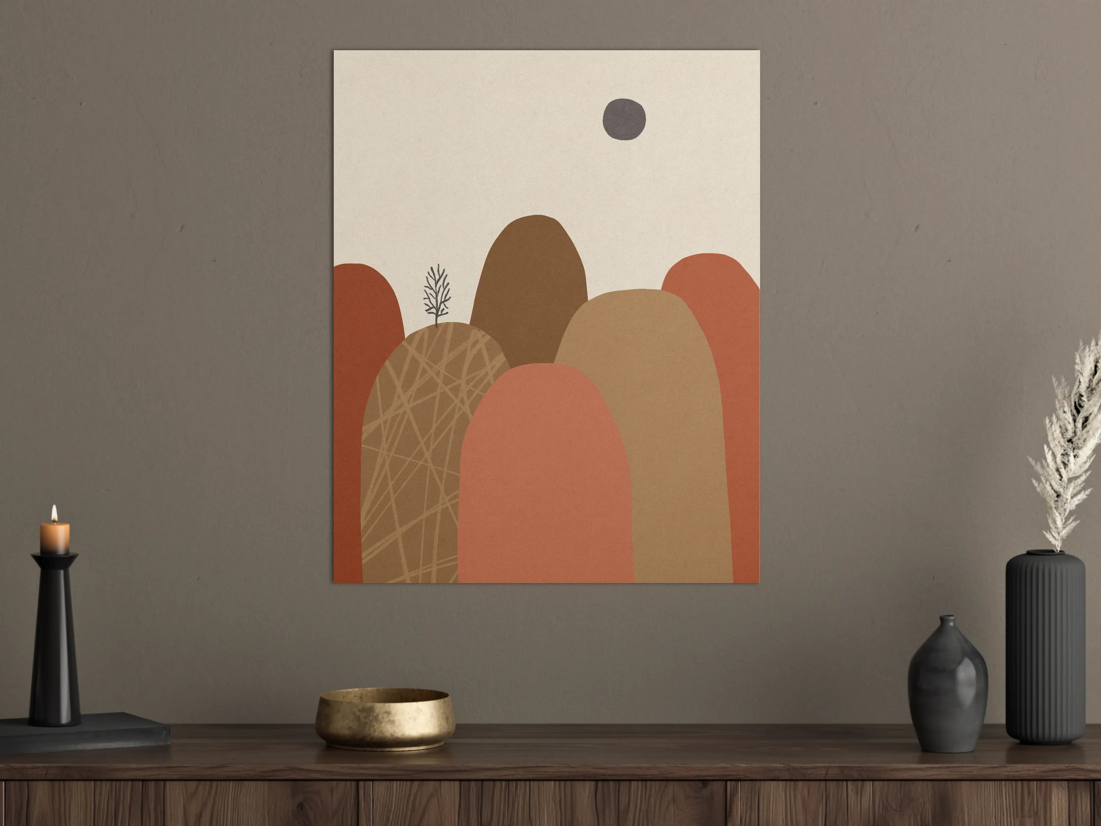 Große Wandbilder - Abstrakte Herbstberglandschaft