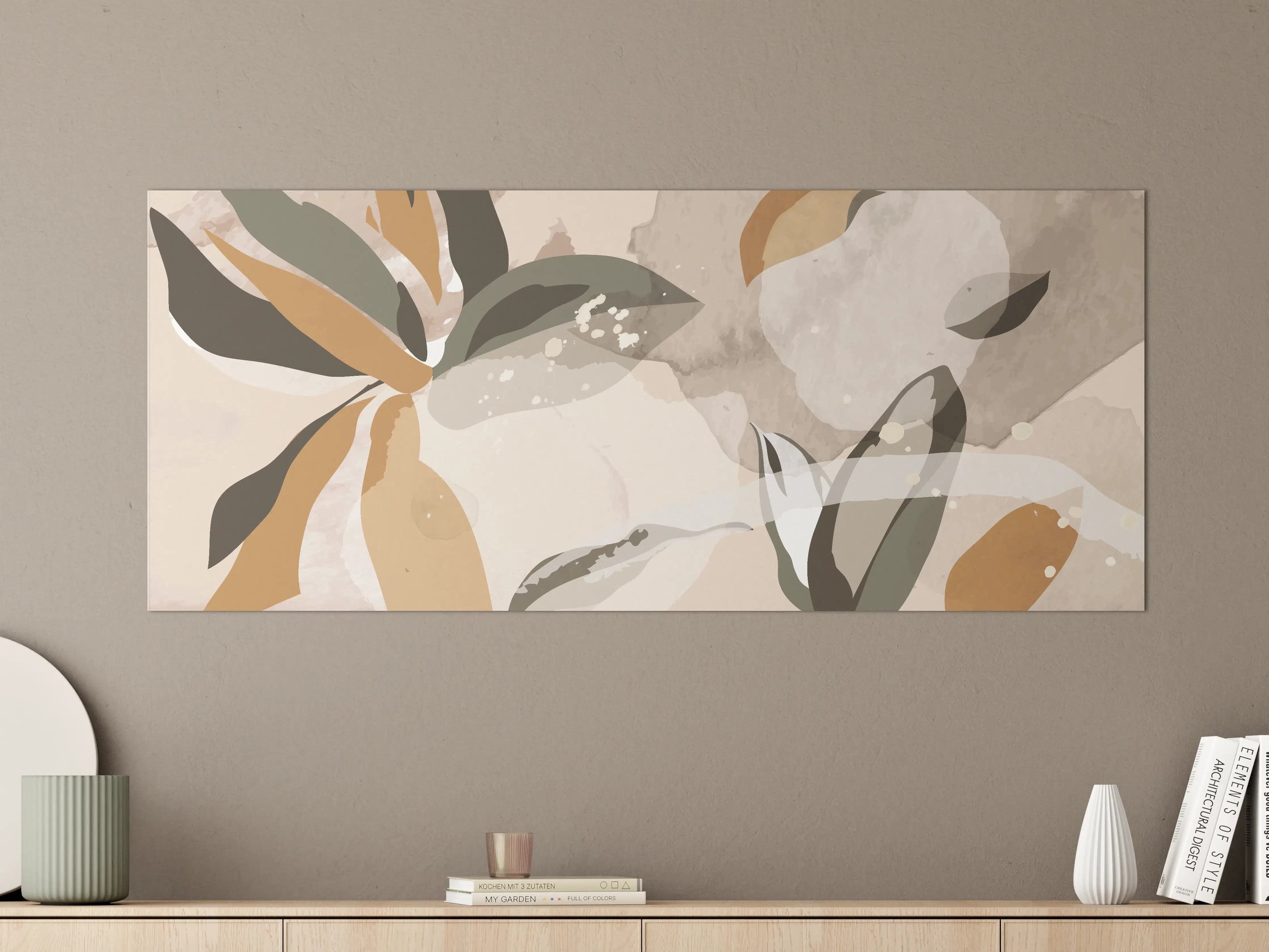 Große Wandbilder - Abstrakte Kunst Beige Braun