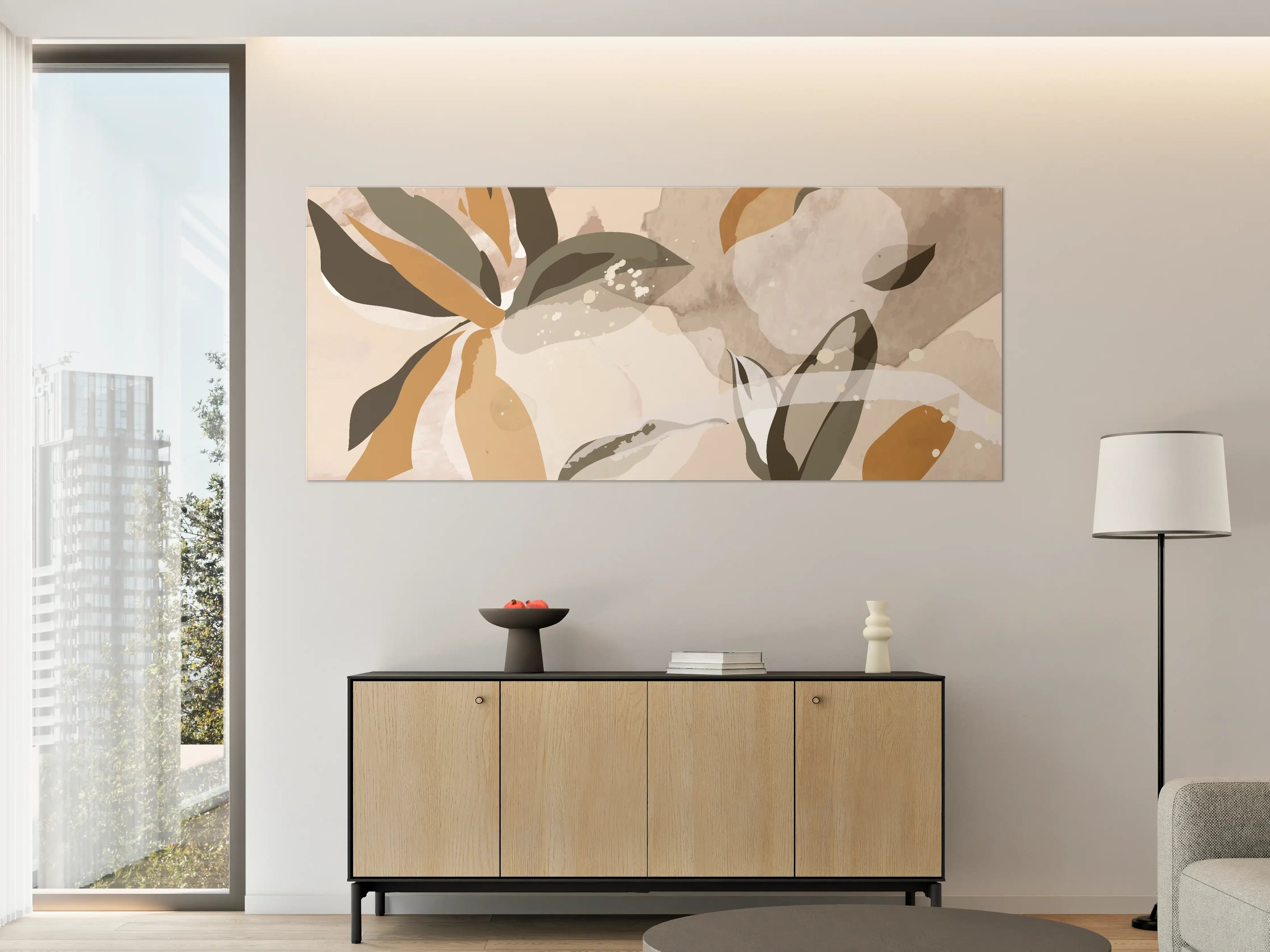 Große Wandbilder - Abstrakte Kunst Beige Braun