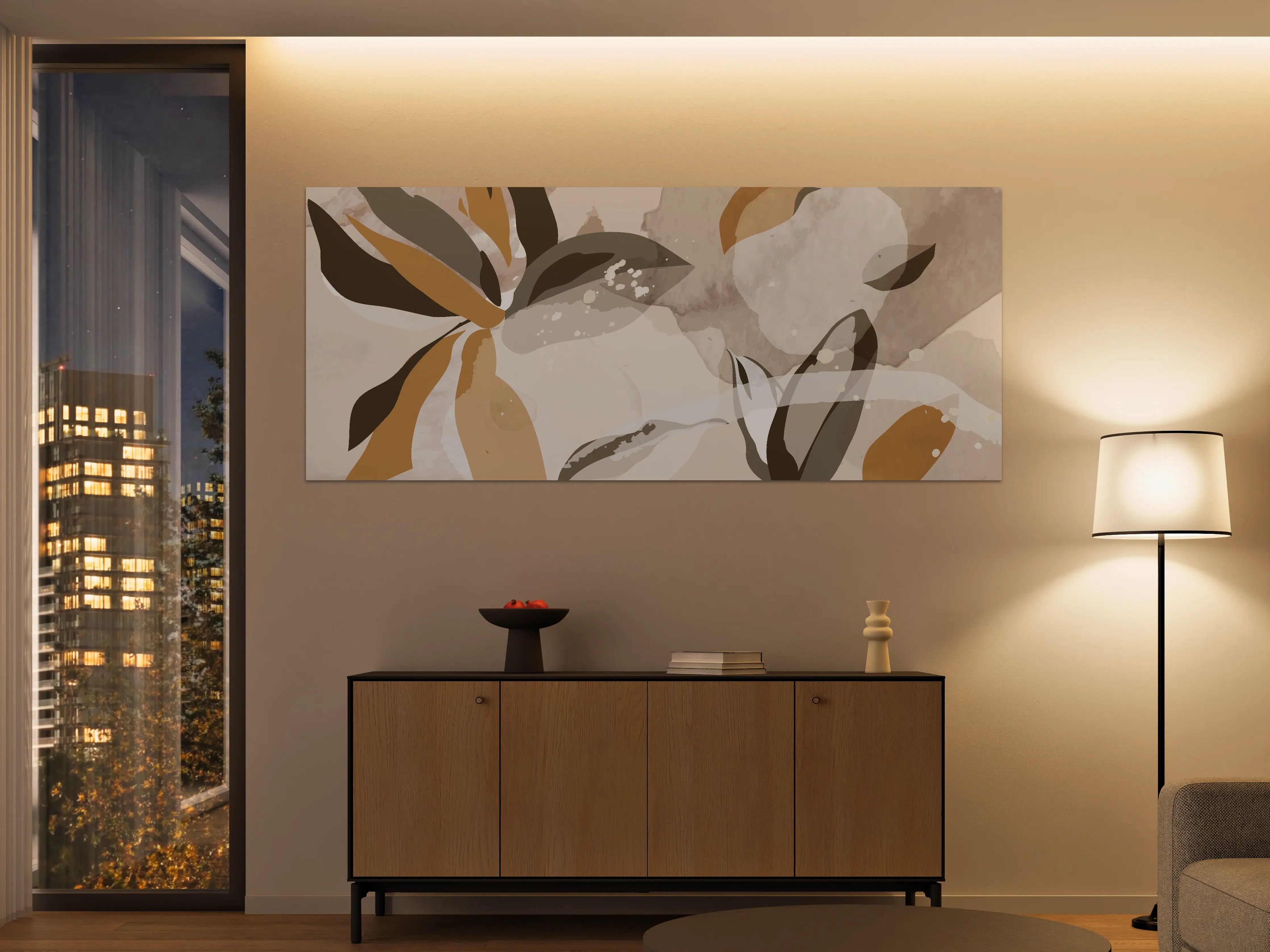 Große Wandbilder - Abstrakte Kunst Beige Braun