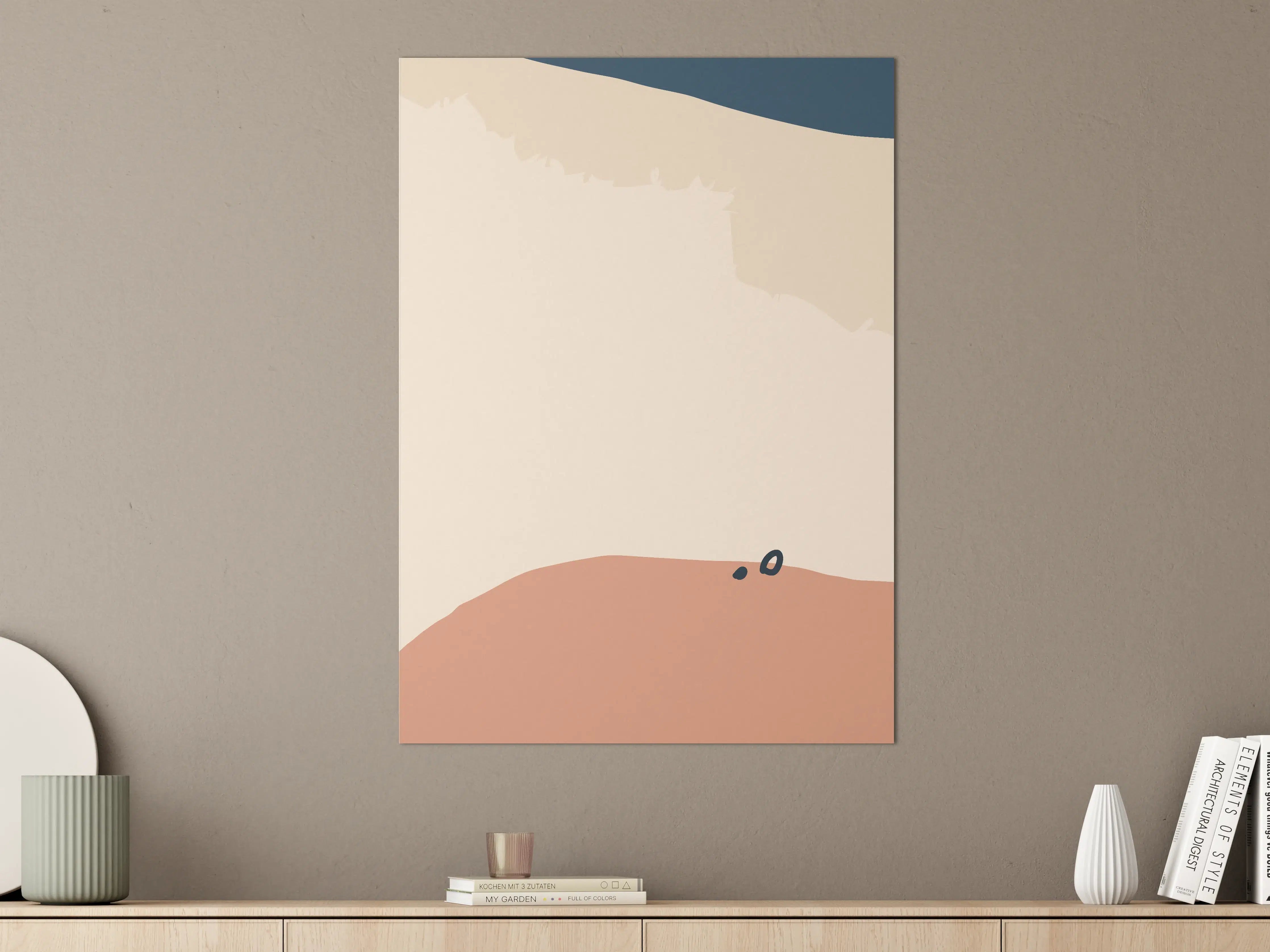 Große Wandbilder - Abstrakte Minimalistische Farbgestaltung