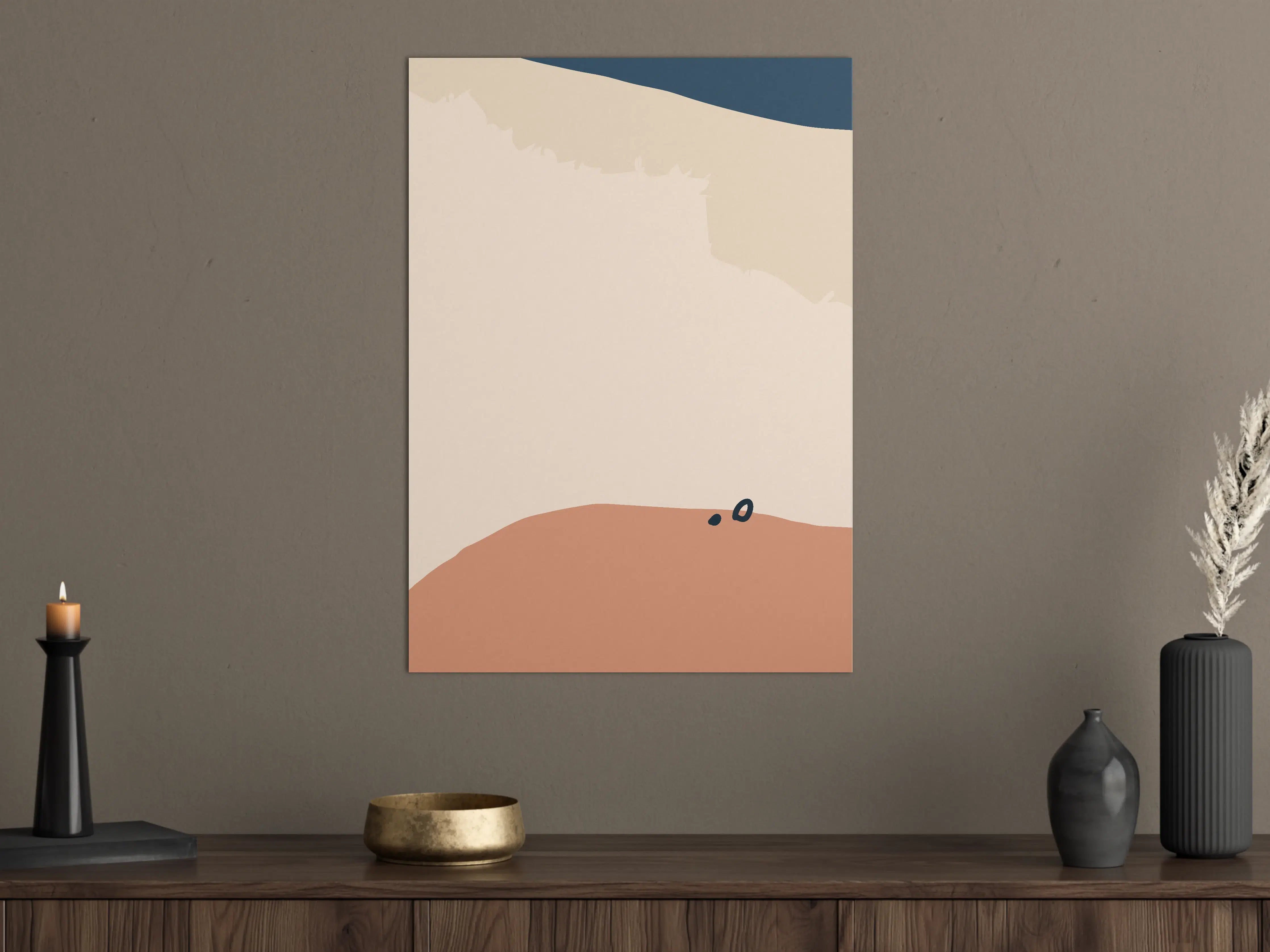 Große Wandbilder - Abstrakte Minimalistische Farbgestaltung