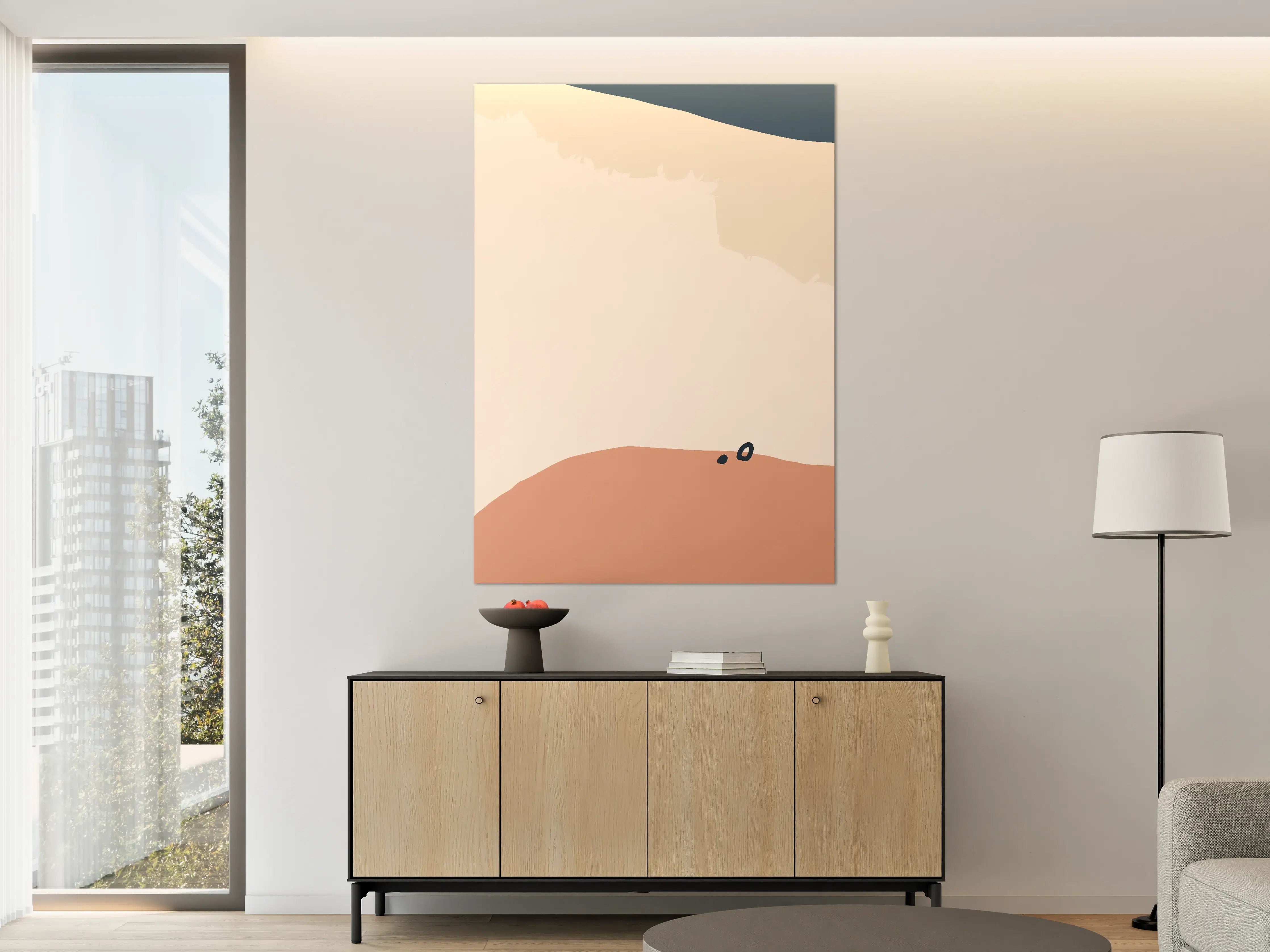 Große Wandbilder - Abstrakte Minimalistische Farbgestaltung