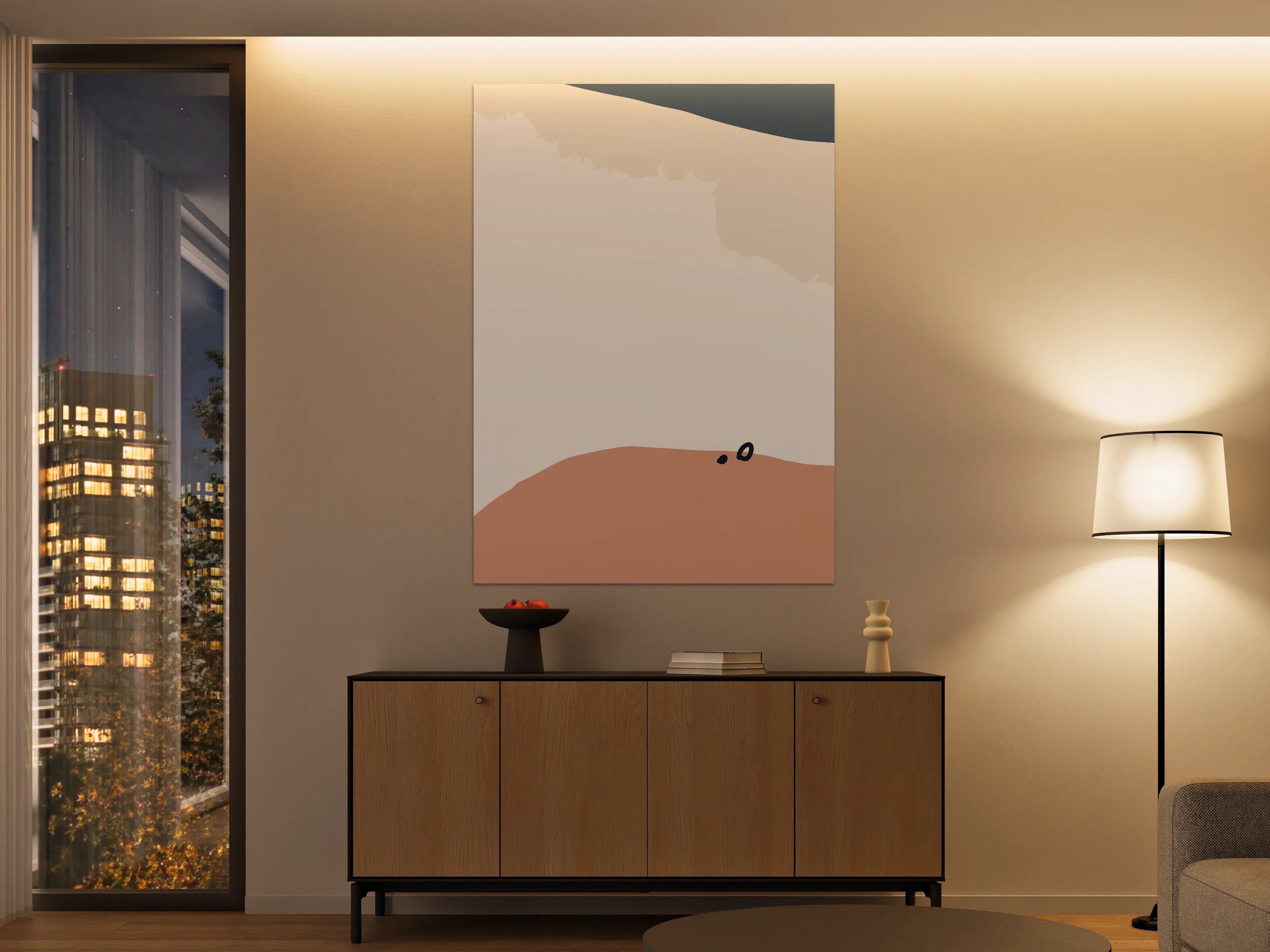 Große Wandbilder - Abstrakte Minimalistische Farbgestaltung