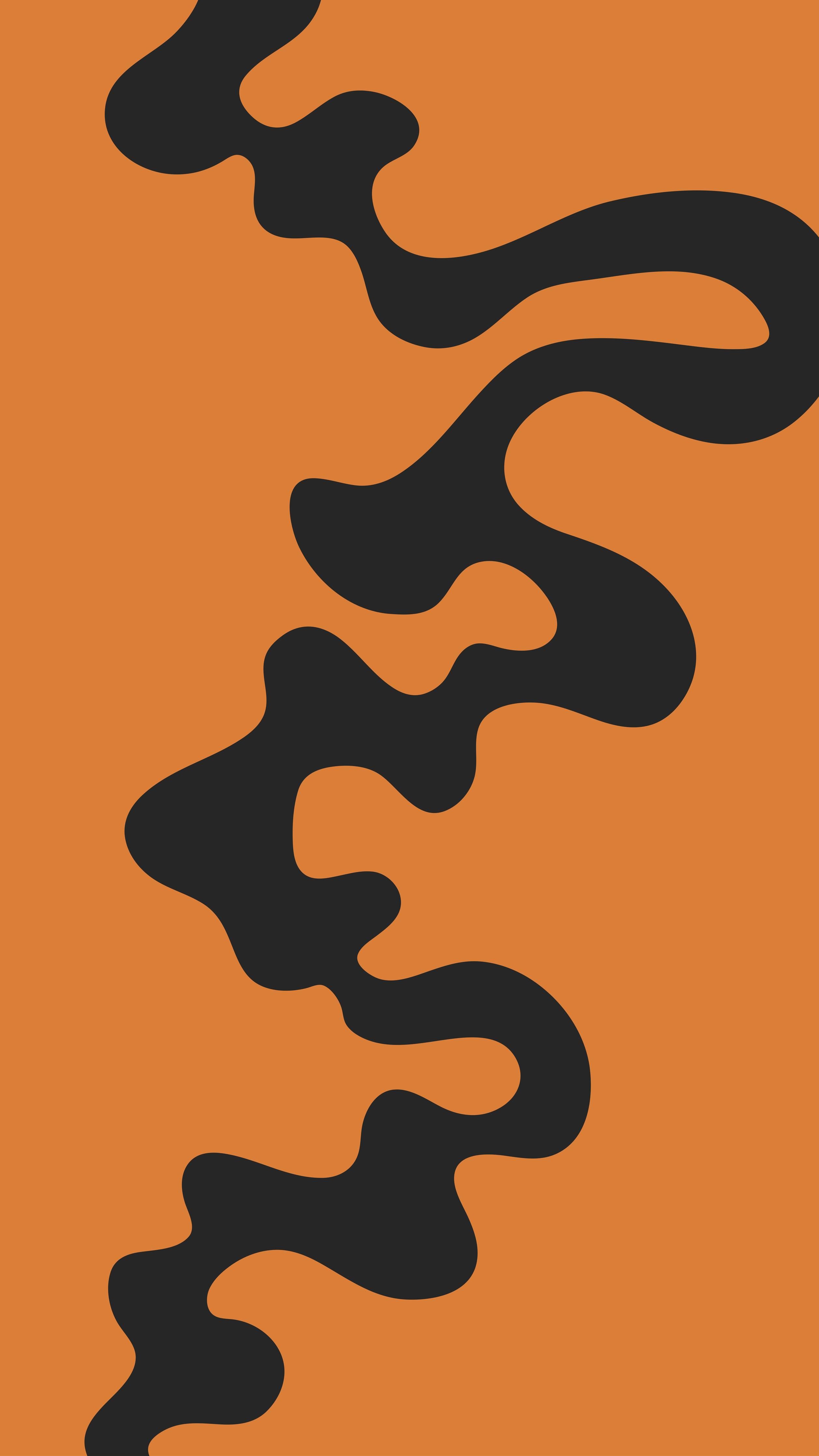Große Wandbilder-Abstrakte Schwarz-Orange-Formen