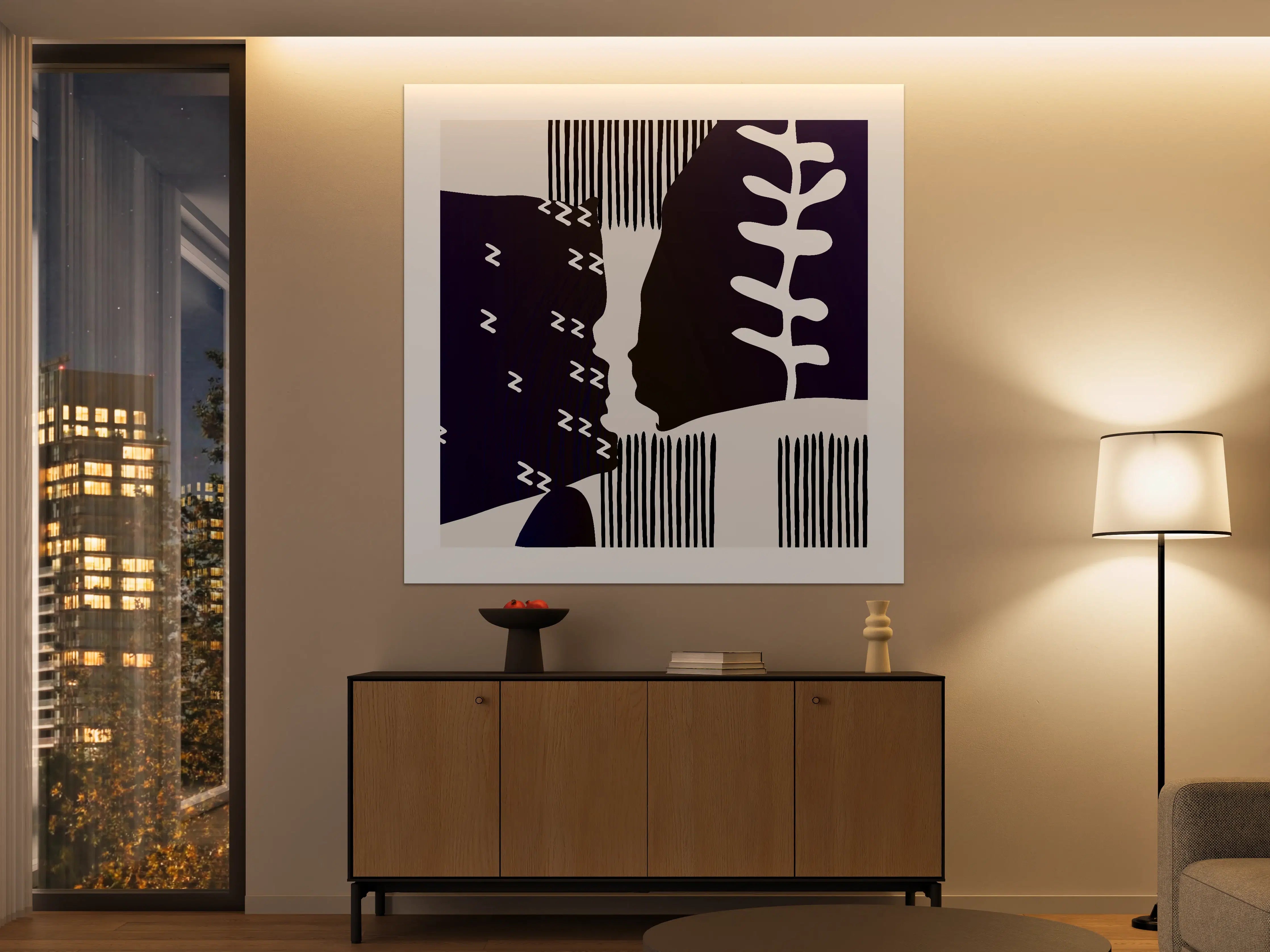 Große Wandbilder - Abstrakte Schwarz-Weiß-Designs
