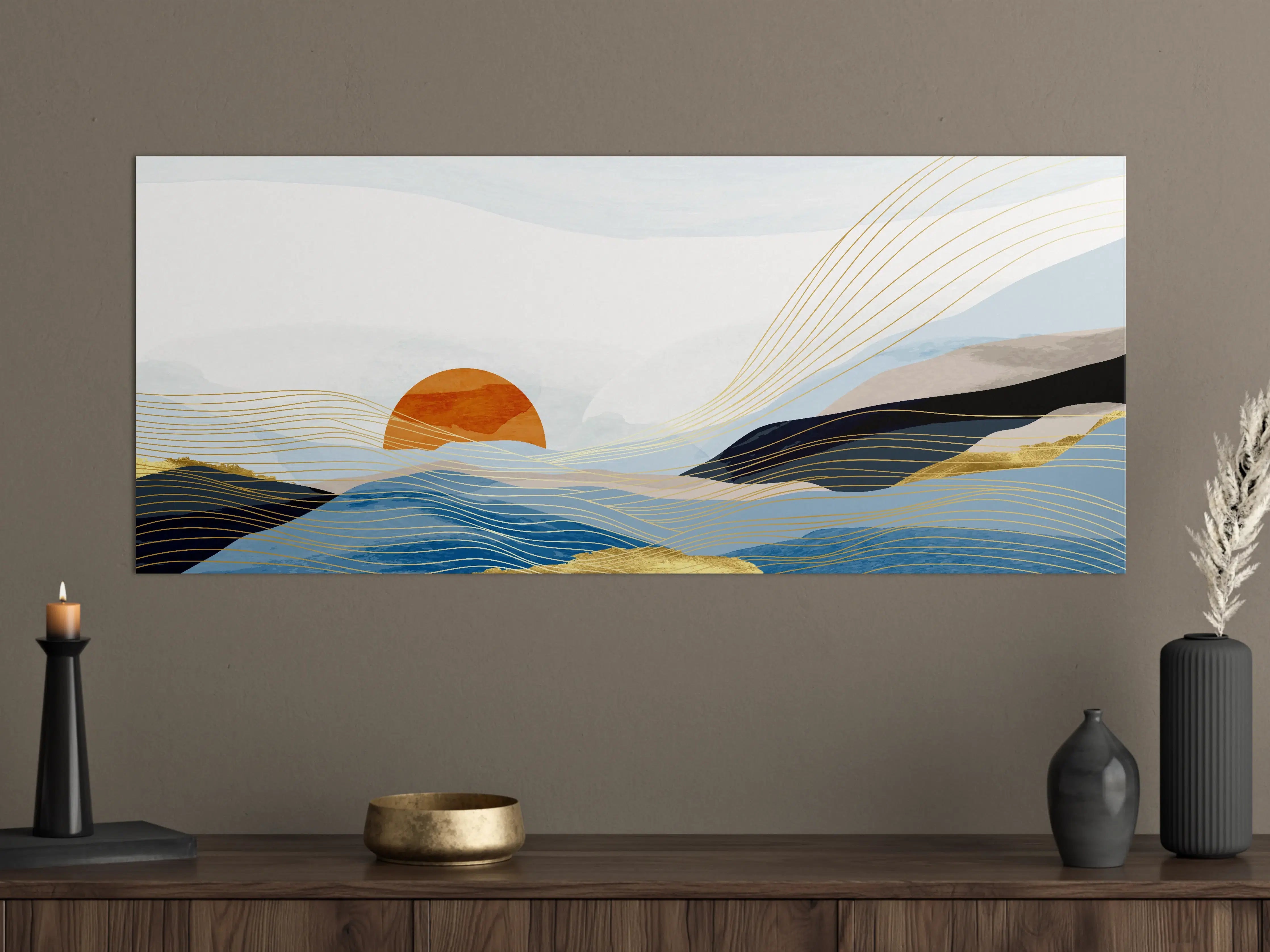 Große Wandbilder - Abstrakte Sonnenlandschaft