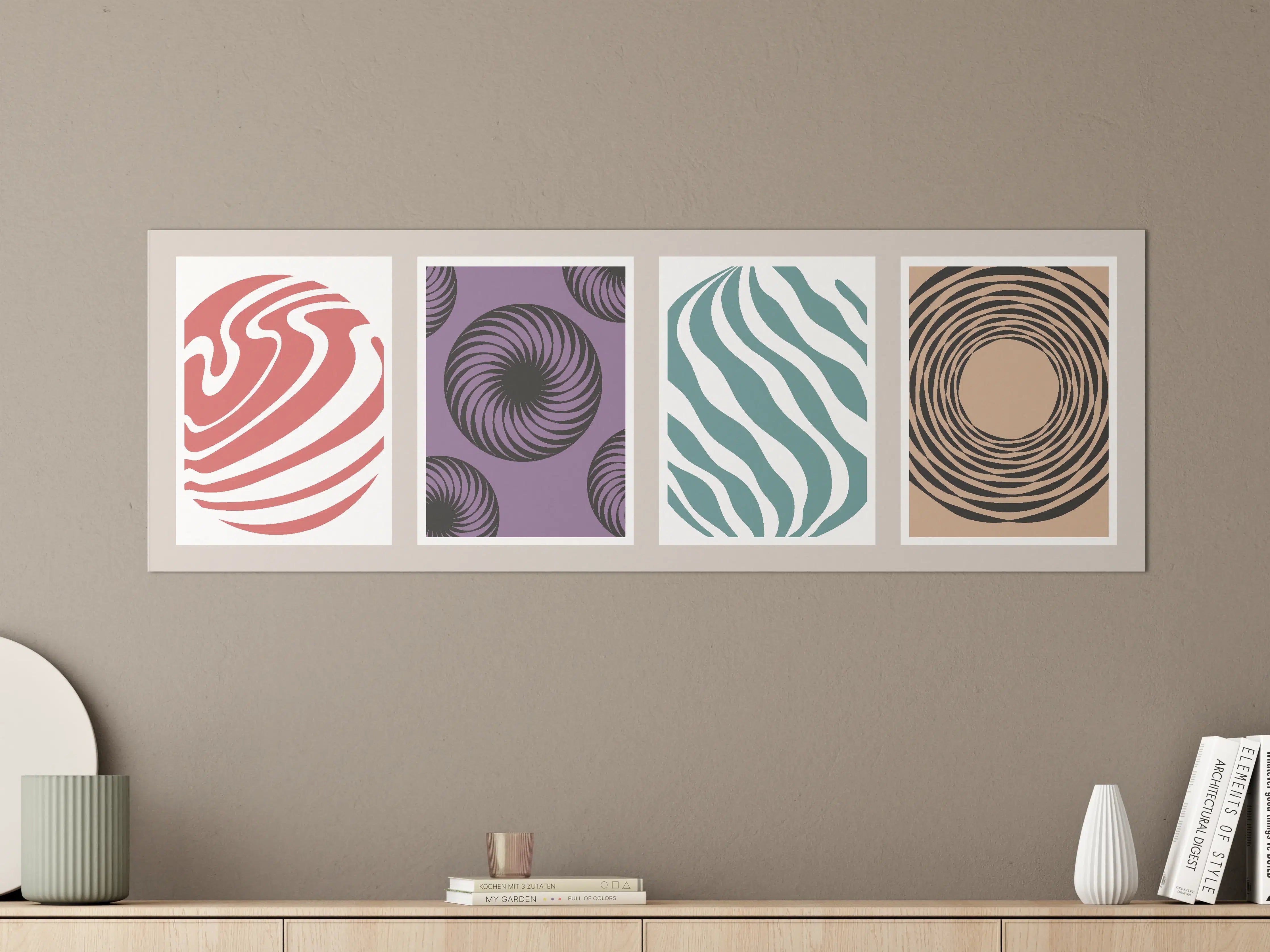Große Wandbilder - Abstrakte Wellendesign-Sammlung