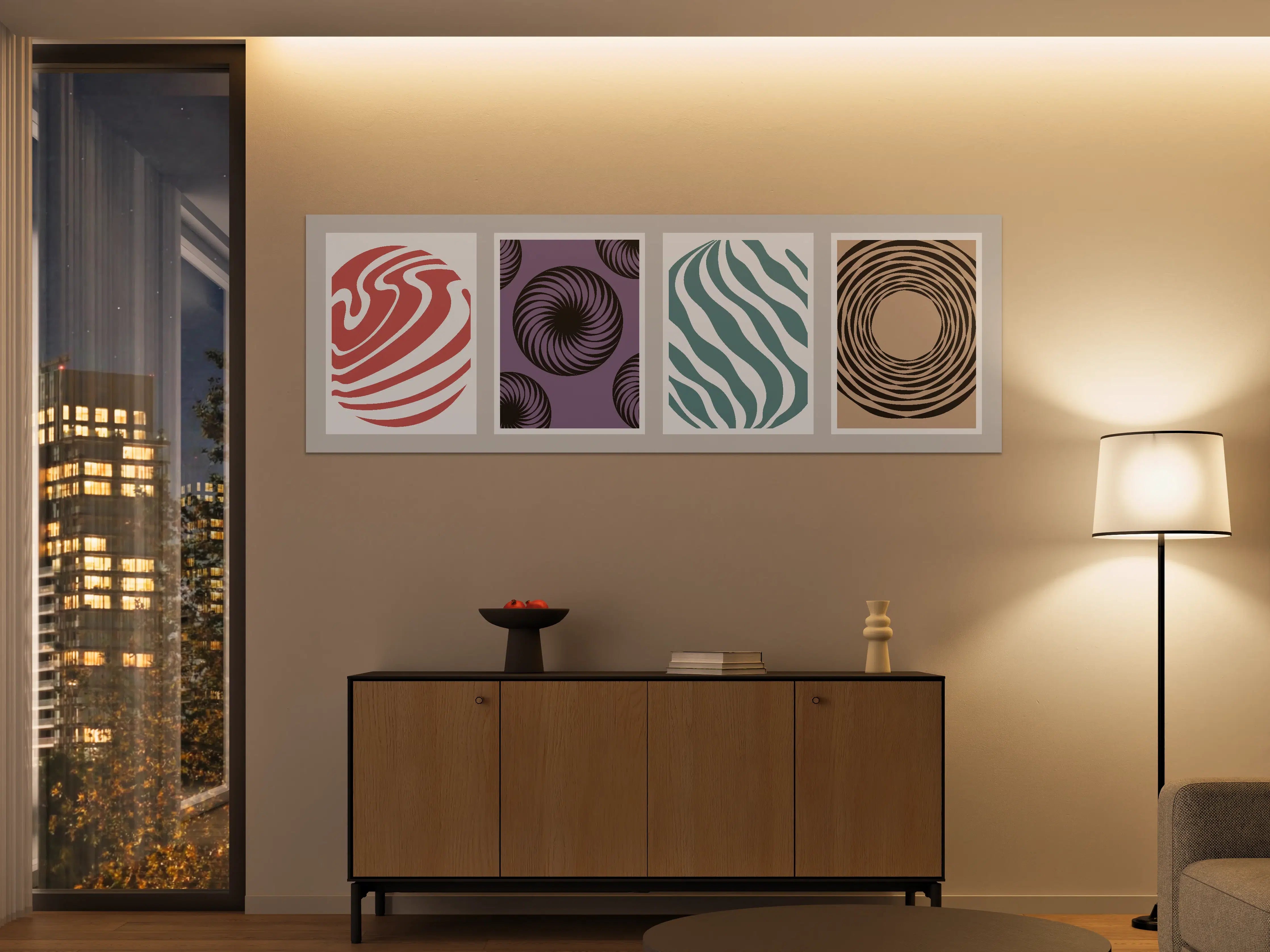 Große Wandbilder - Abstrakte Wellendesign-Sammlung