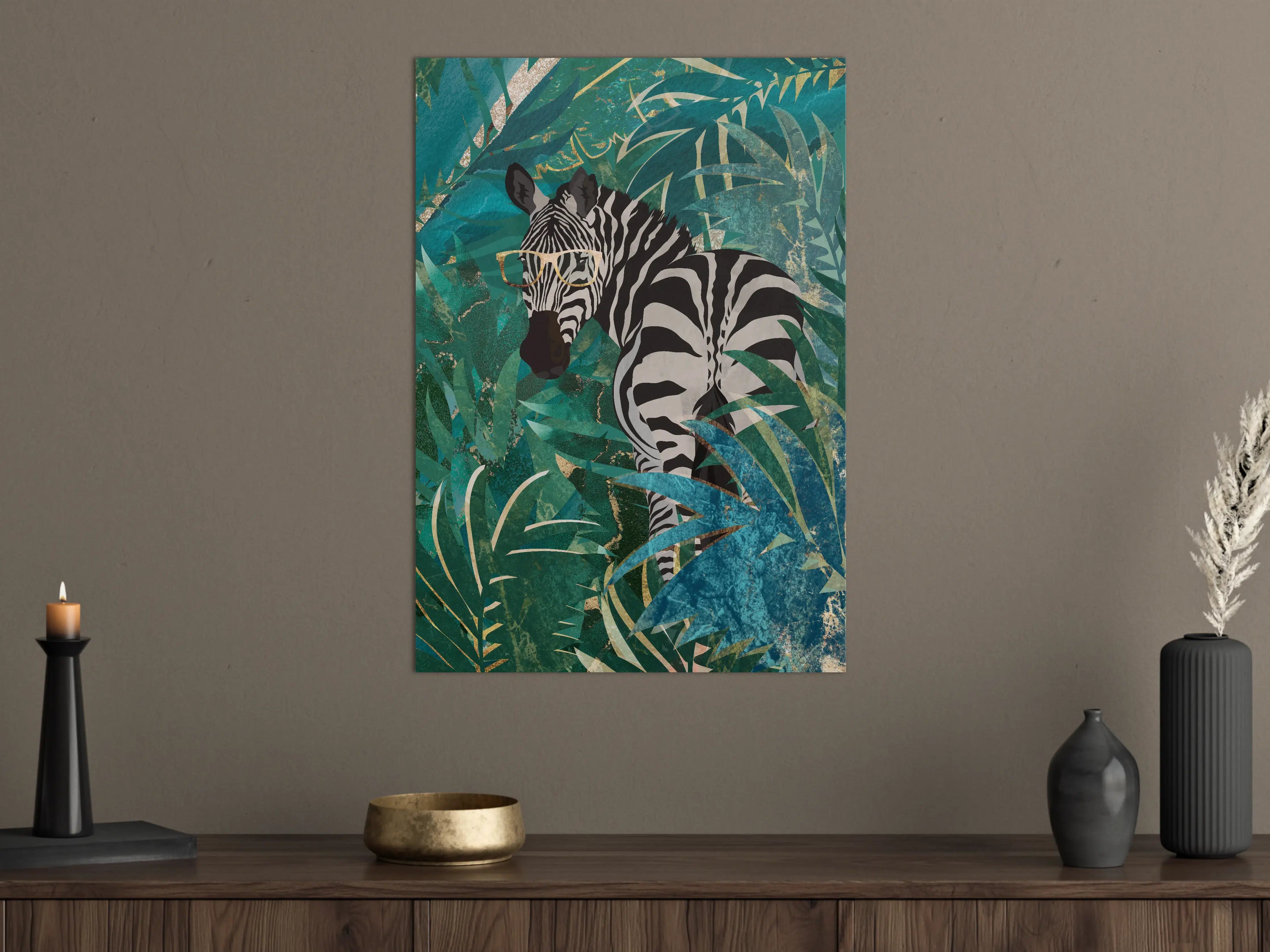 Große Wandbilder - Abstrakte Zebra Malerei