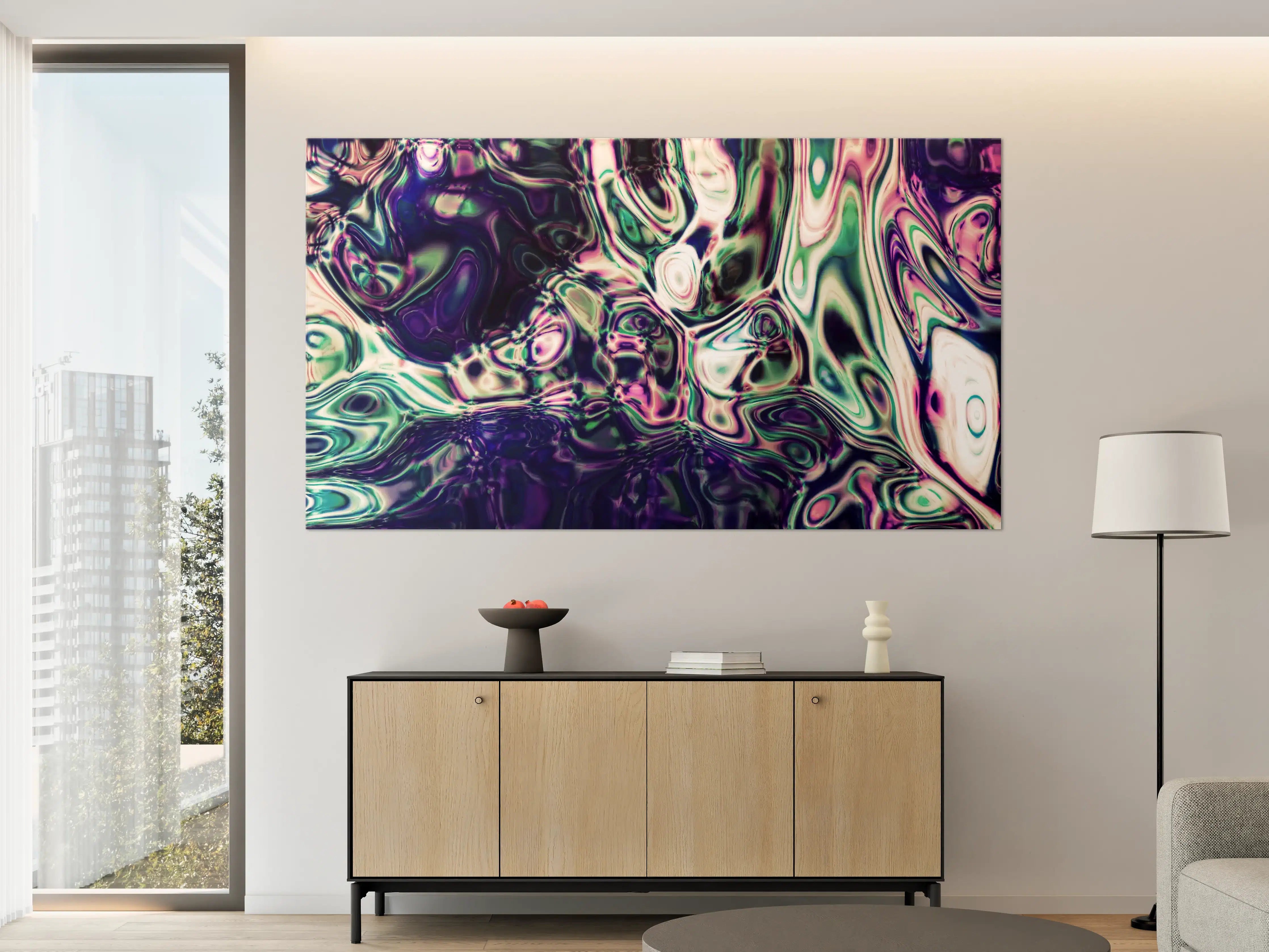 Große Wandbilder - Abstrakte bunte Acrylfarbe