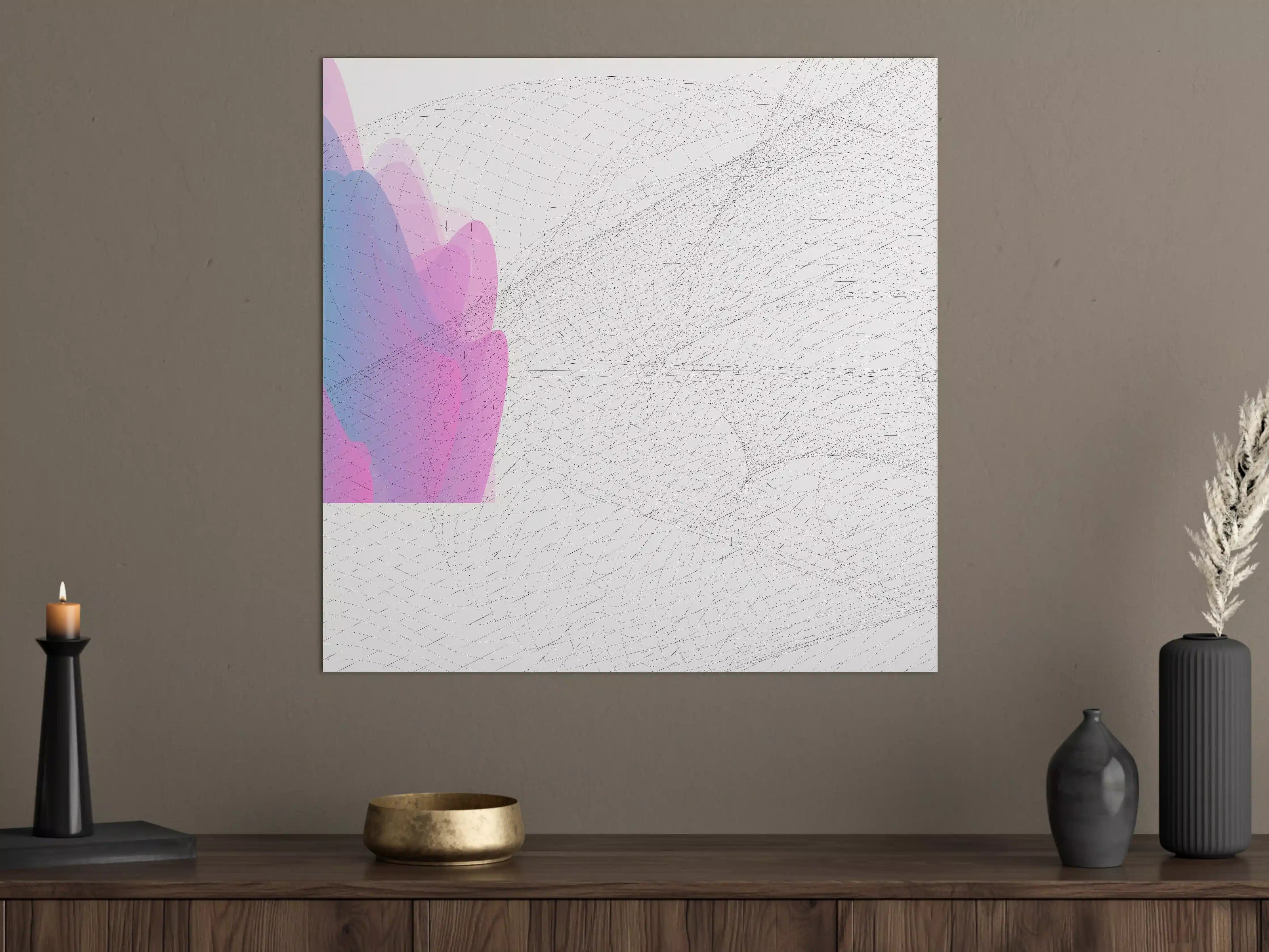 Große Wandbilder - Abstrakte digitale Kunst mit sanften Farbverläufen