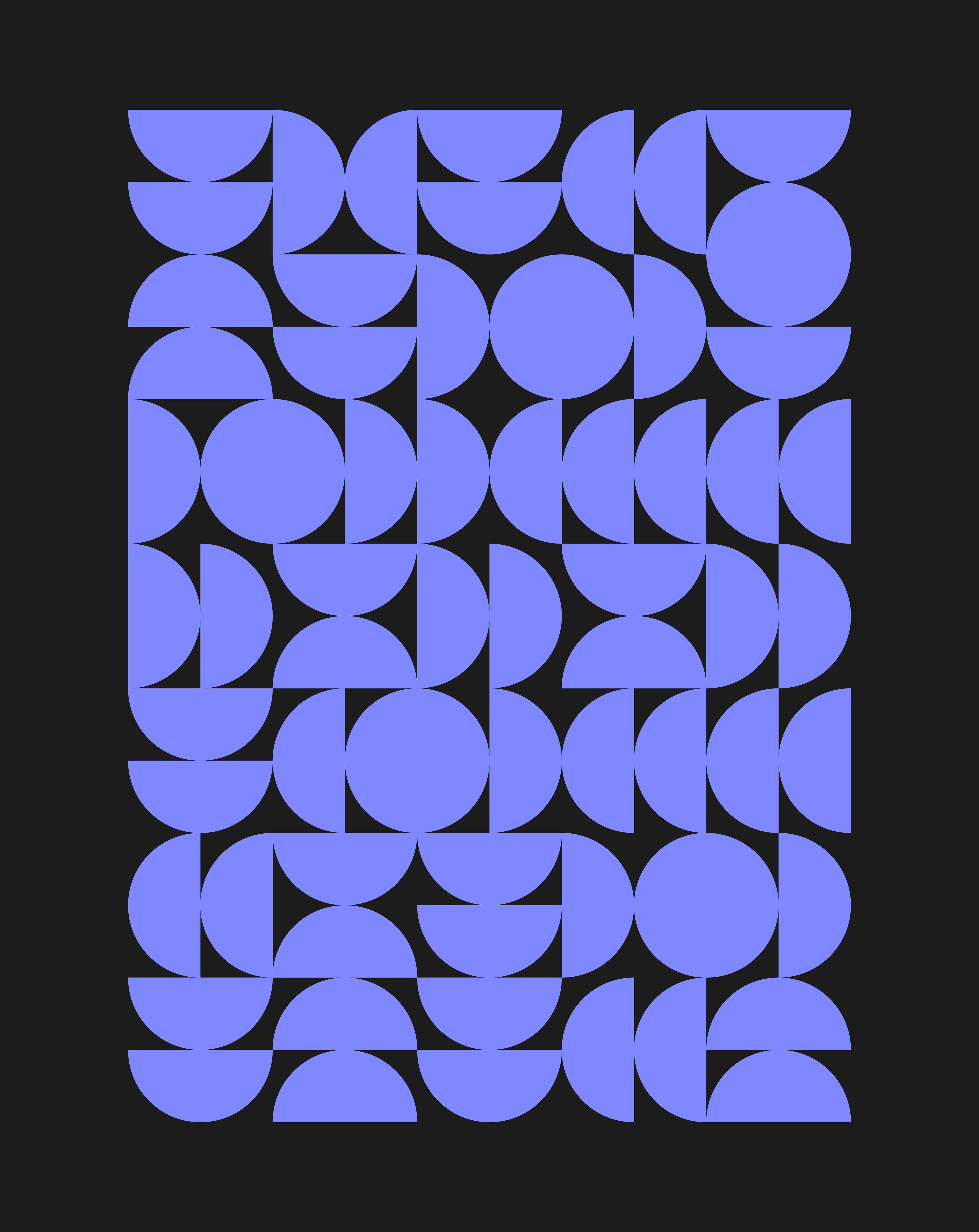 Große Wandbilder-Abstrakte geometrische Muster in Blau auf schwarzem Hintergrund