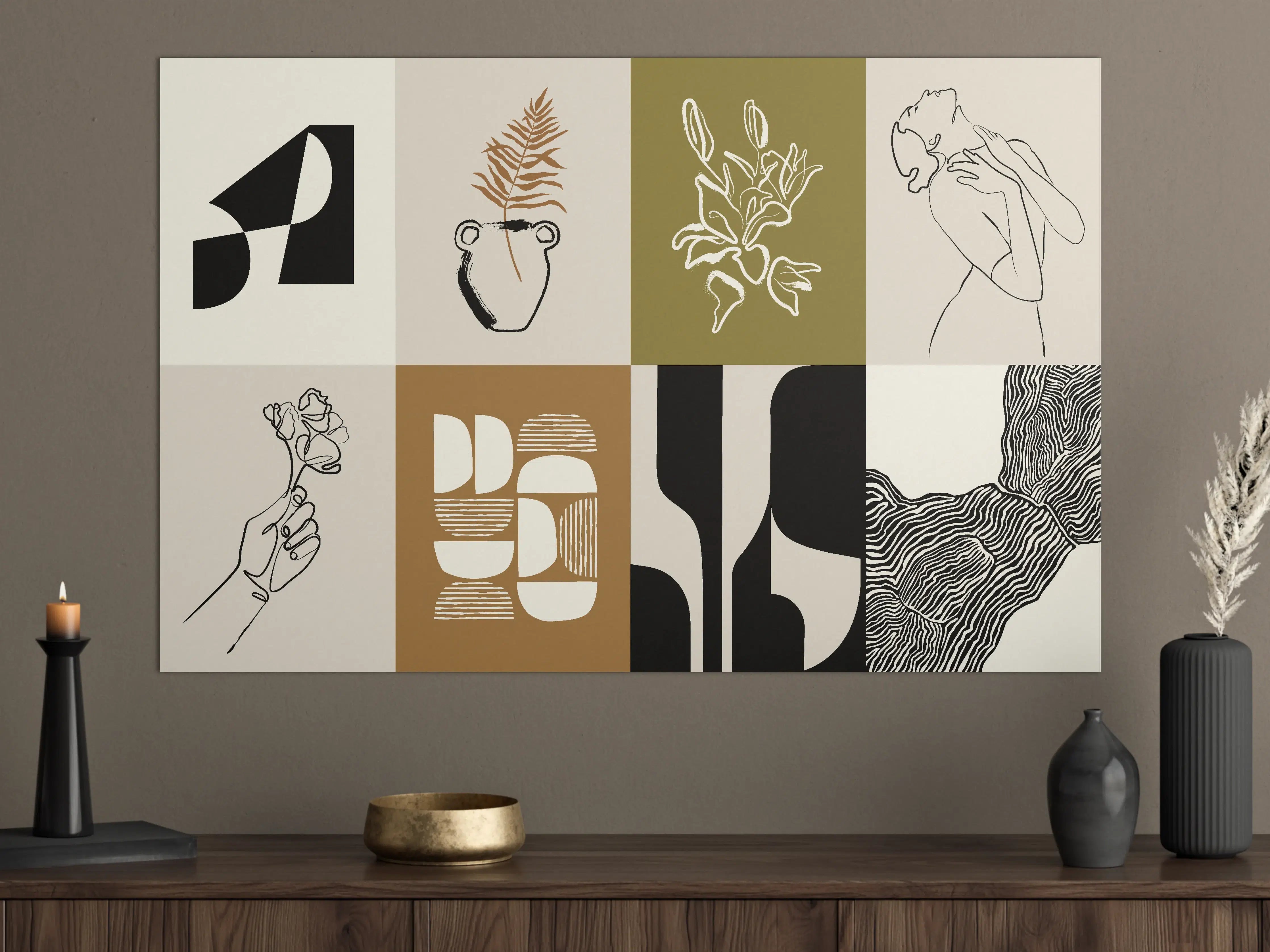 Große Wandbilder - Abstrakte minimalistische Kunstwerke
