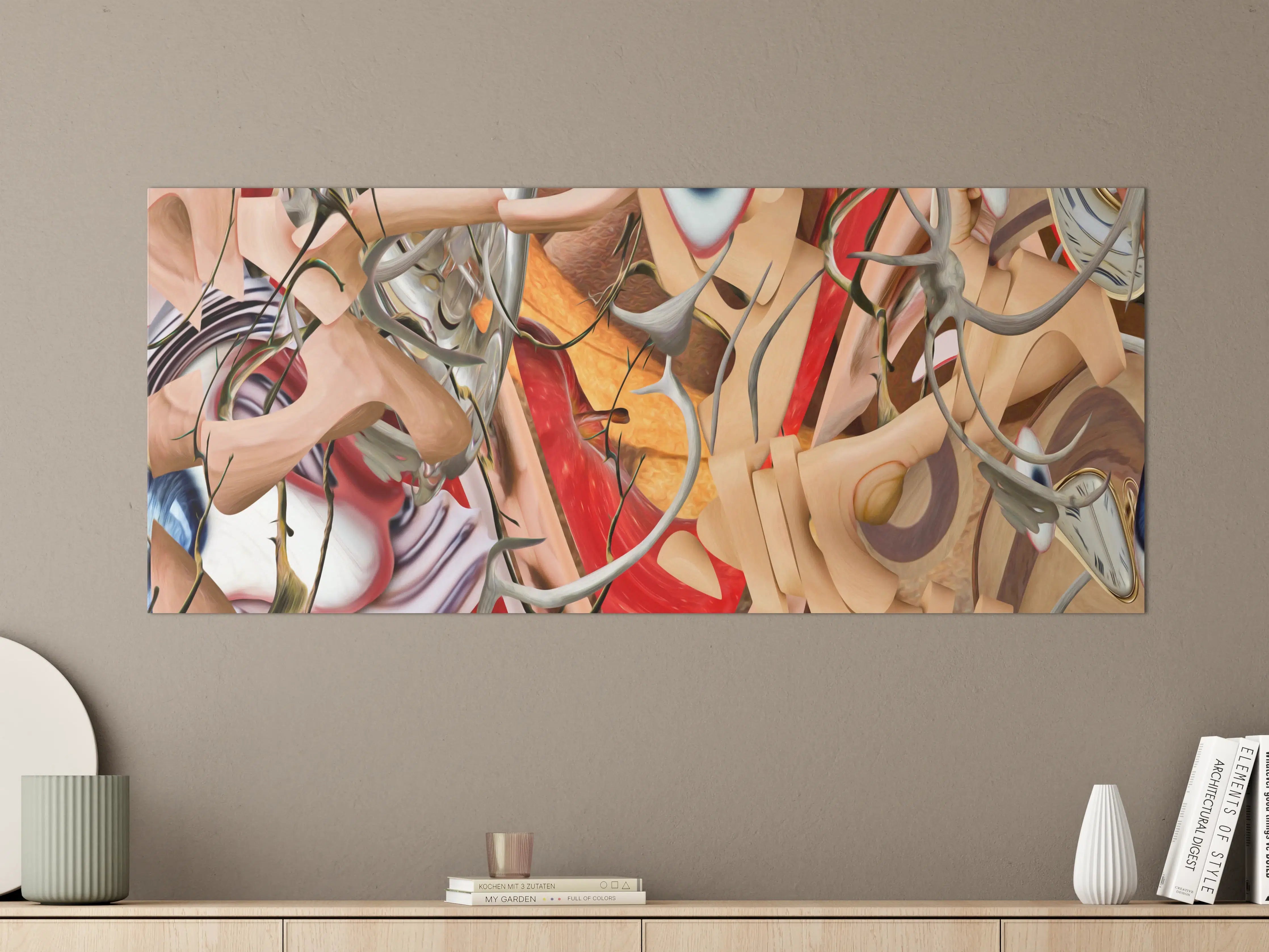 Große Wandbilder - Abstrakte moderne Kunst mit bunten Formen