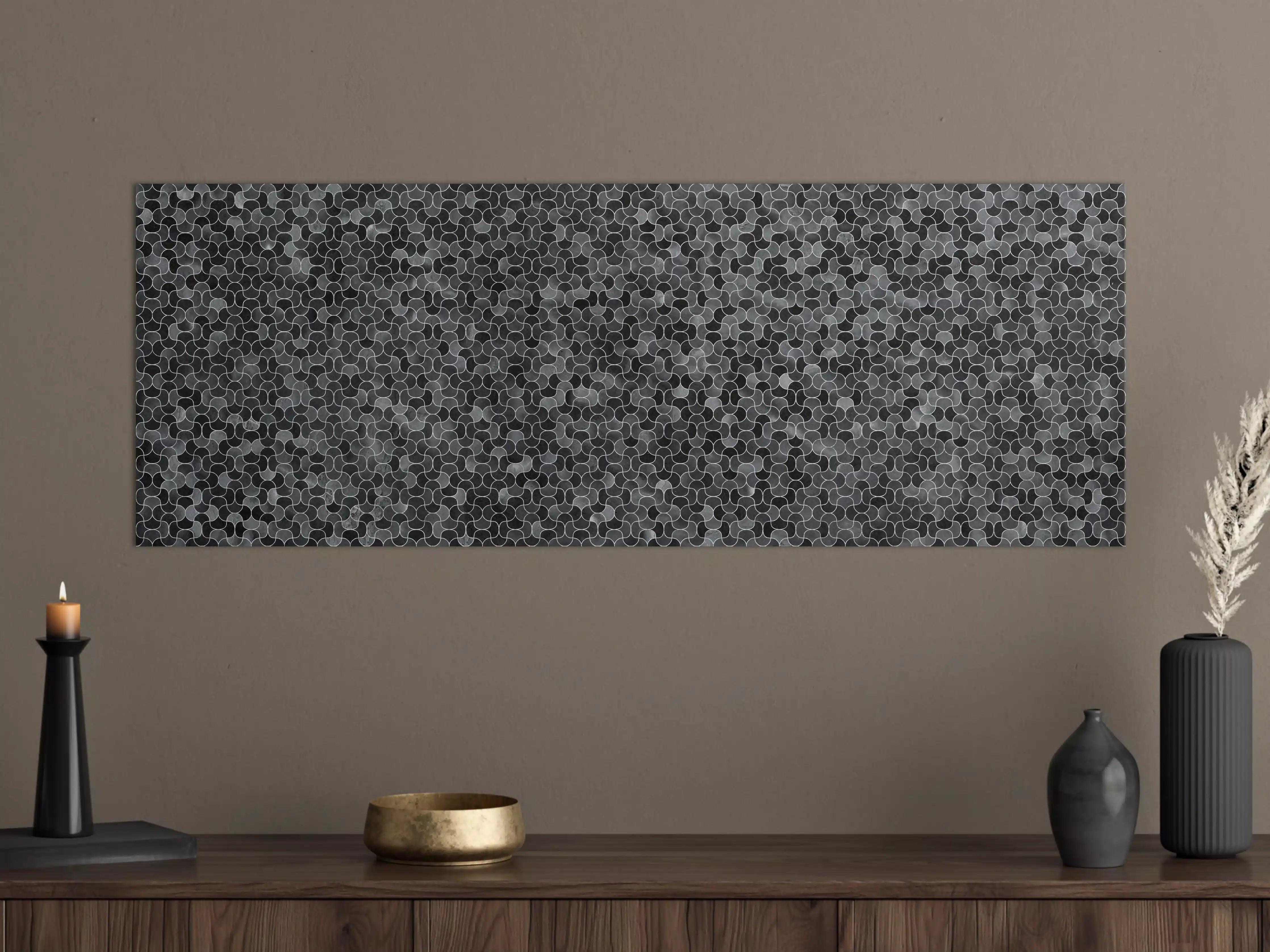 Große Wandbilder - Abstrakte schwarze Pixel Mosaik Textur