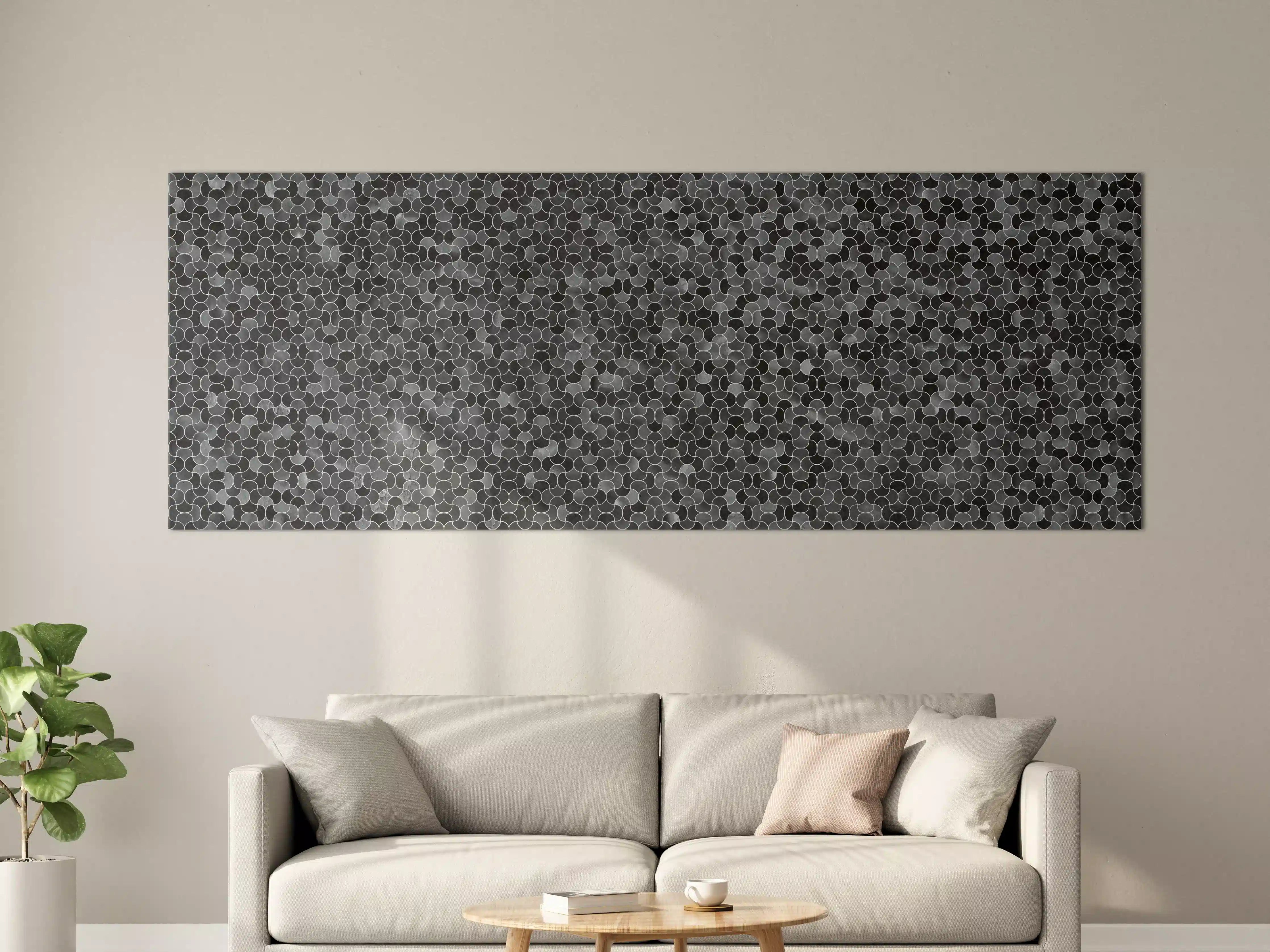 Große Wandbilder - Abstrakte schwarze Pixel Mosaik Textur
