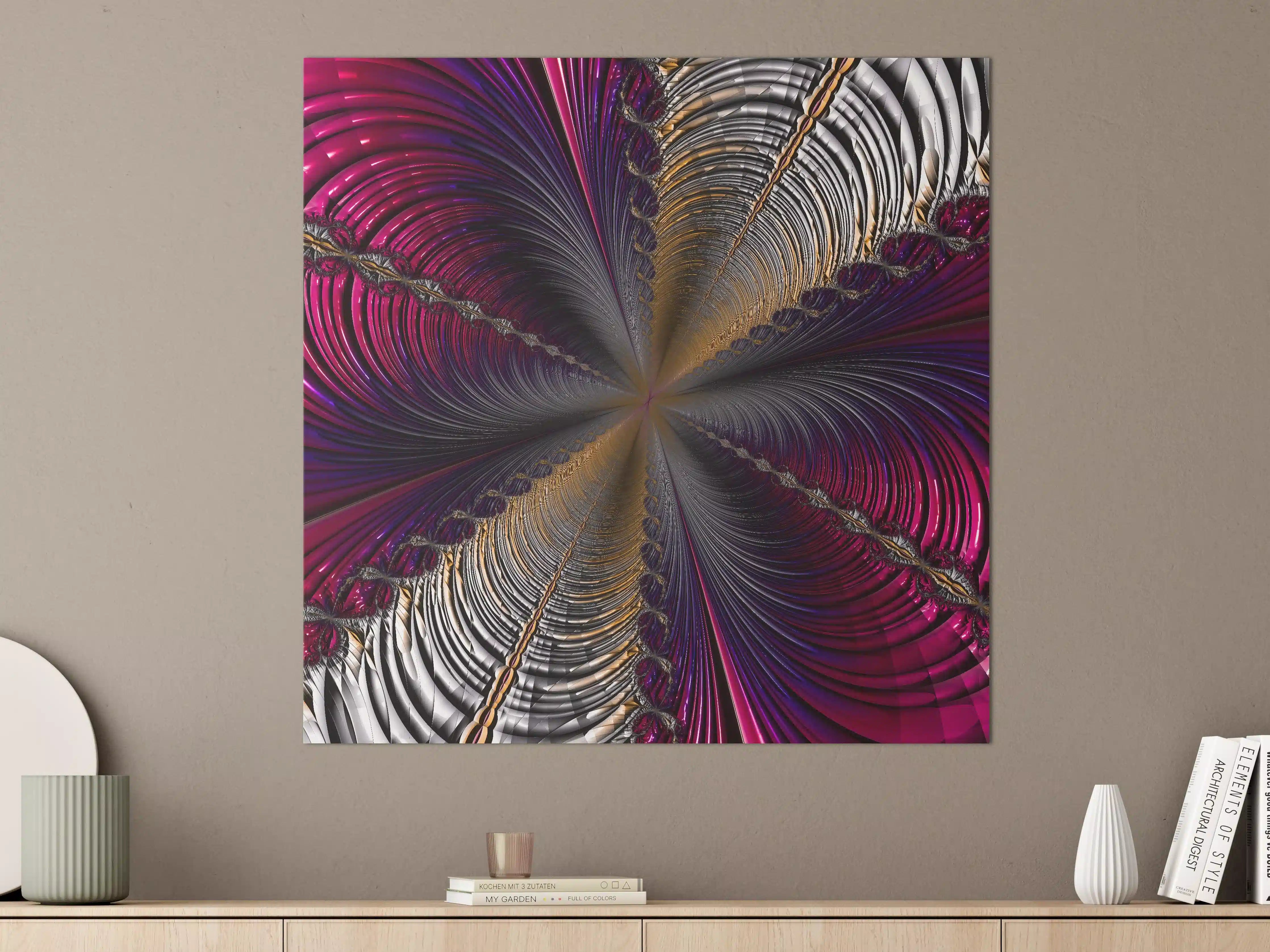 Große Wandbilder - Abstrakter lila Tunnelblick