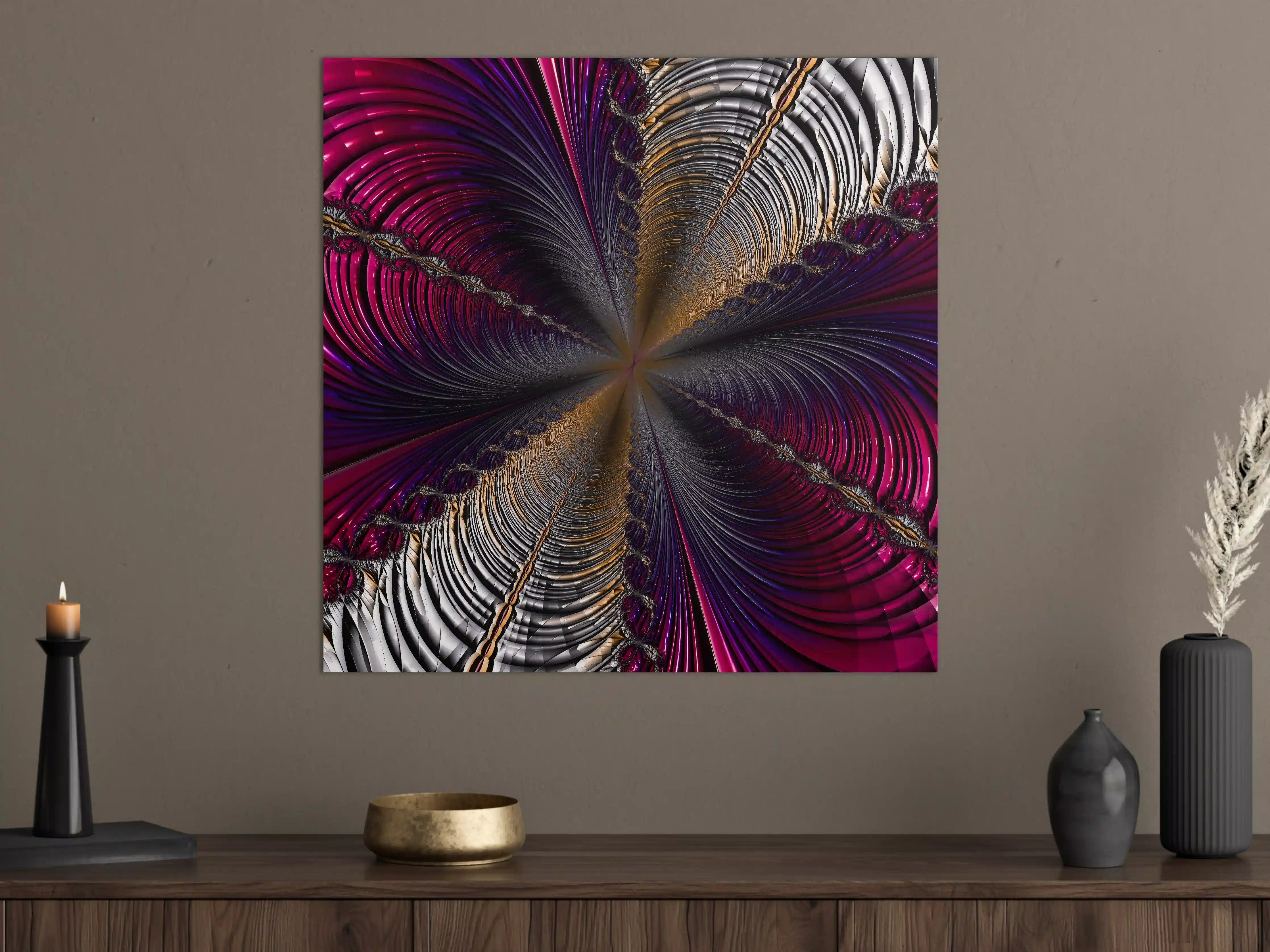 Große Wandbilder - Abstrakter lila Tunnelblick