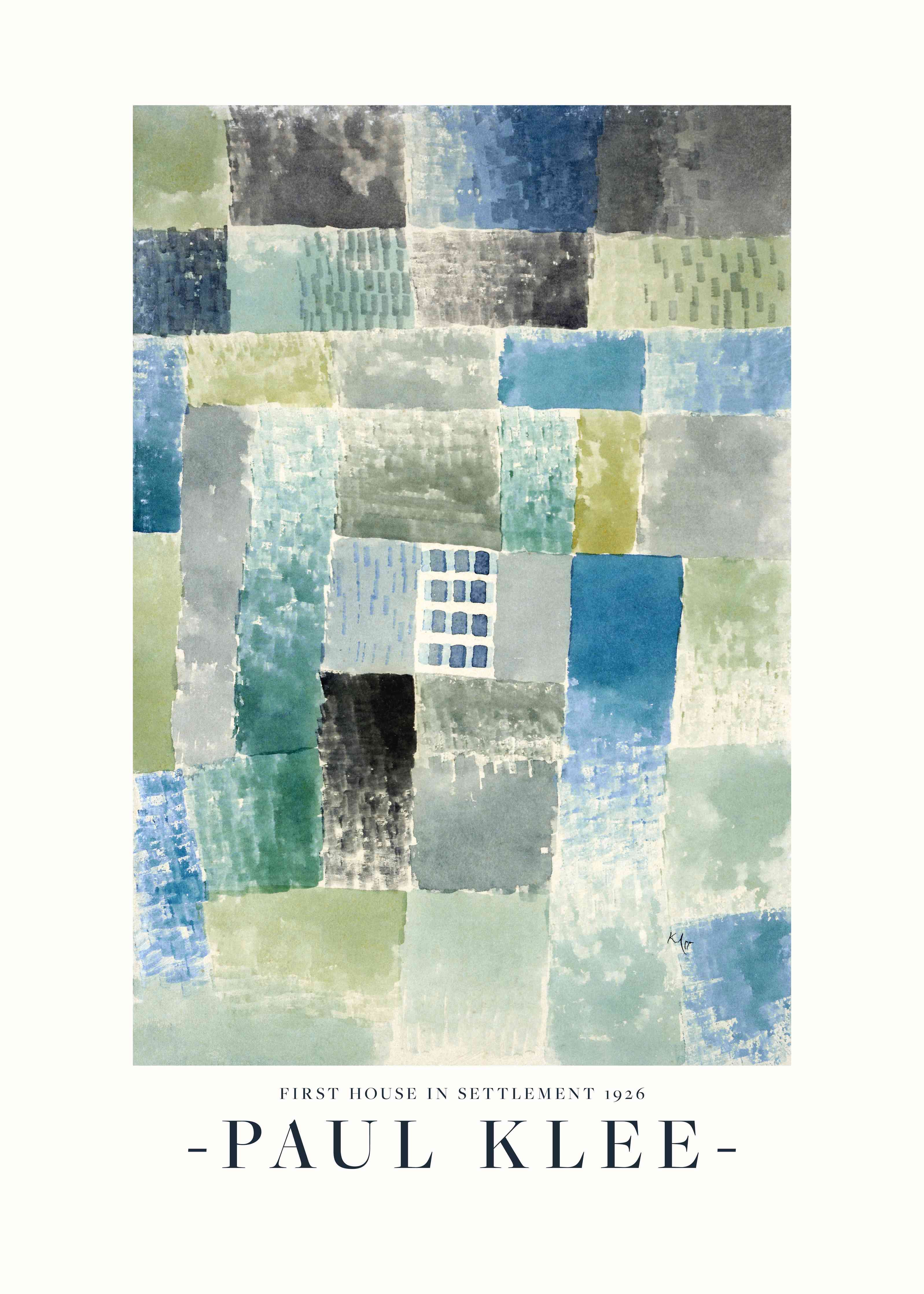 Große Wandbilder-Abstraktes Aquarell in Blau- und Grüntönen
